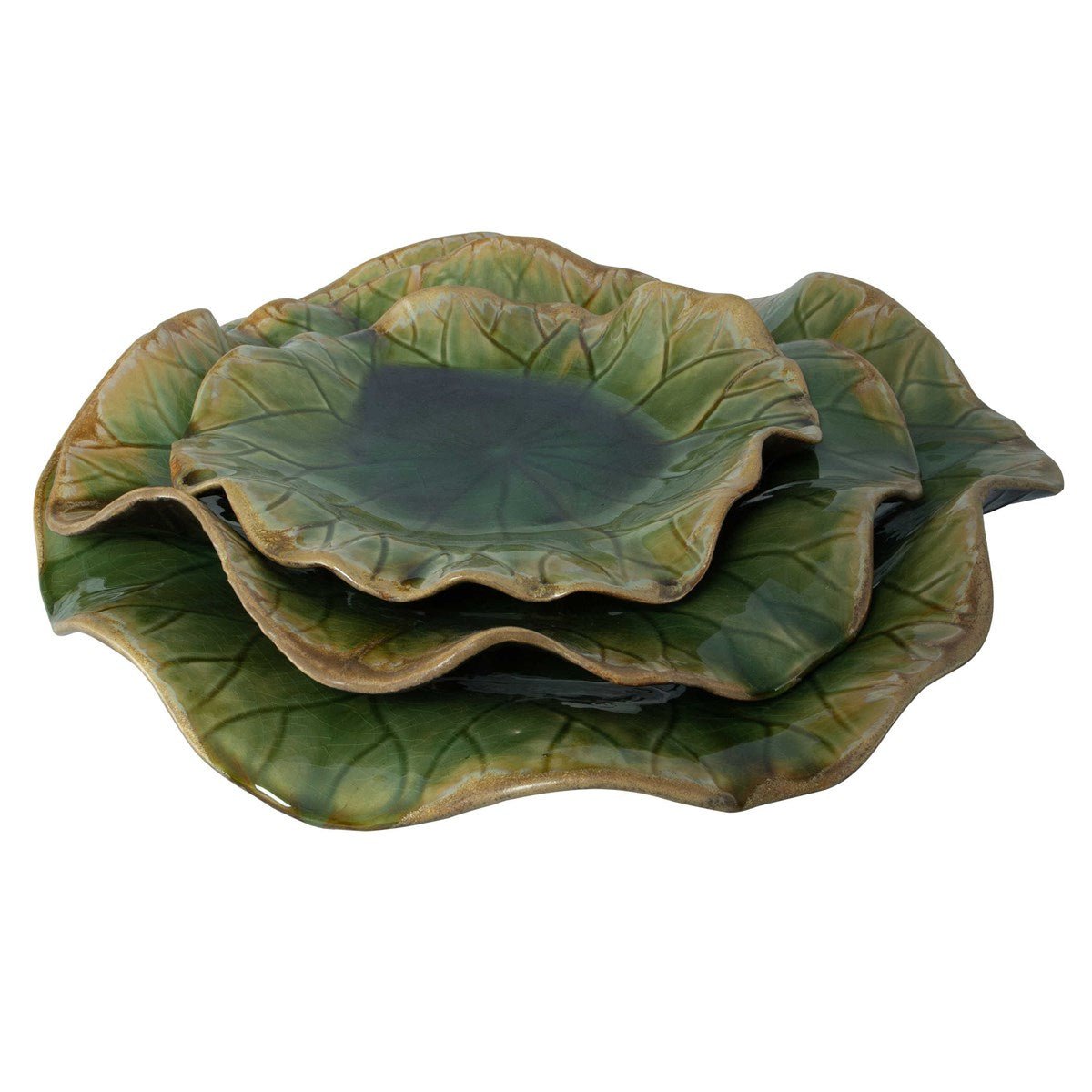 Abella Green Ceramic Wall Decor, S/3 Wall Decors| Uttermost