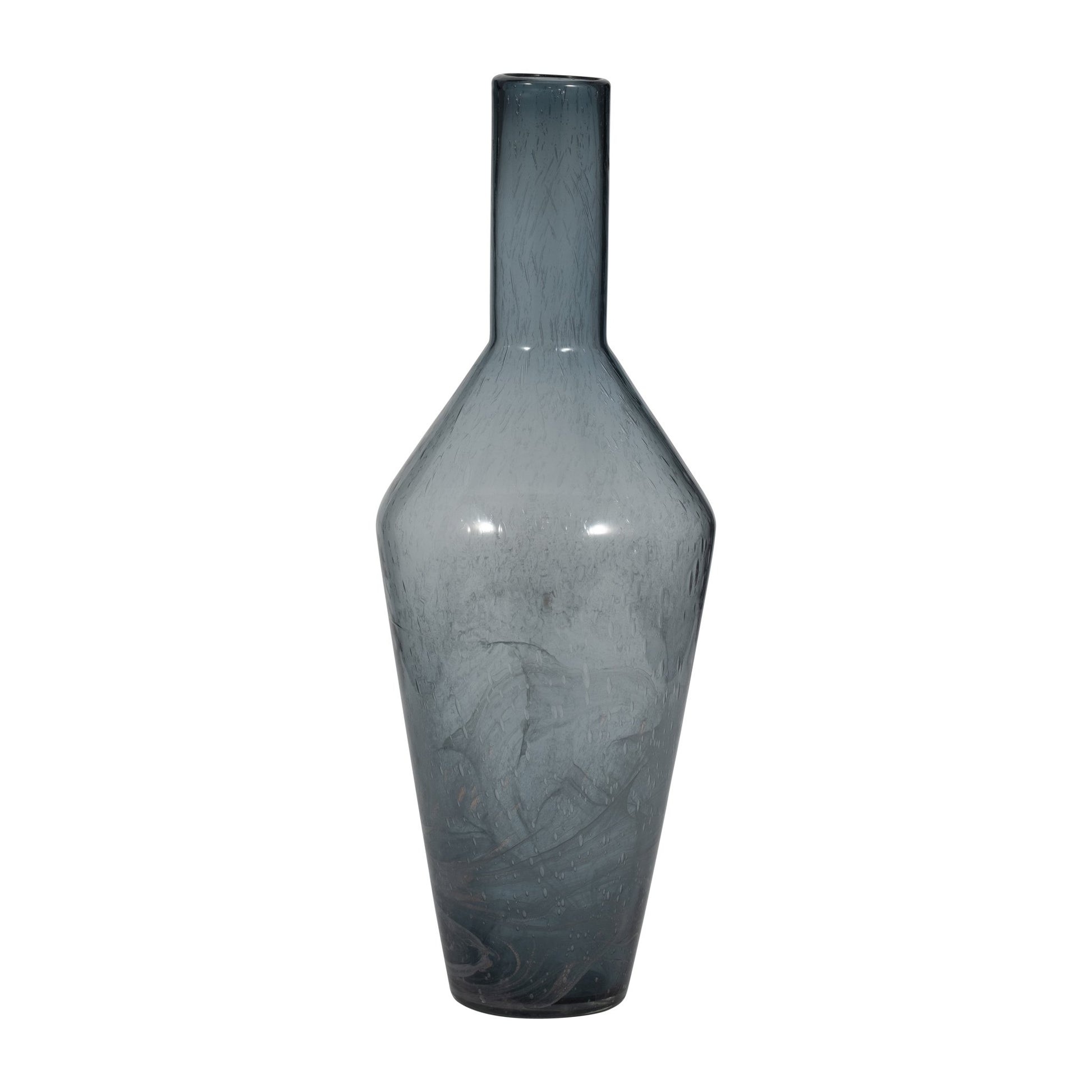 ABIGAIL BLUE SWIRL GLASS VASE Vases and Jars| Sagebrook Home