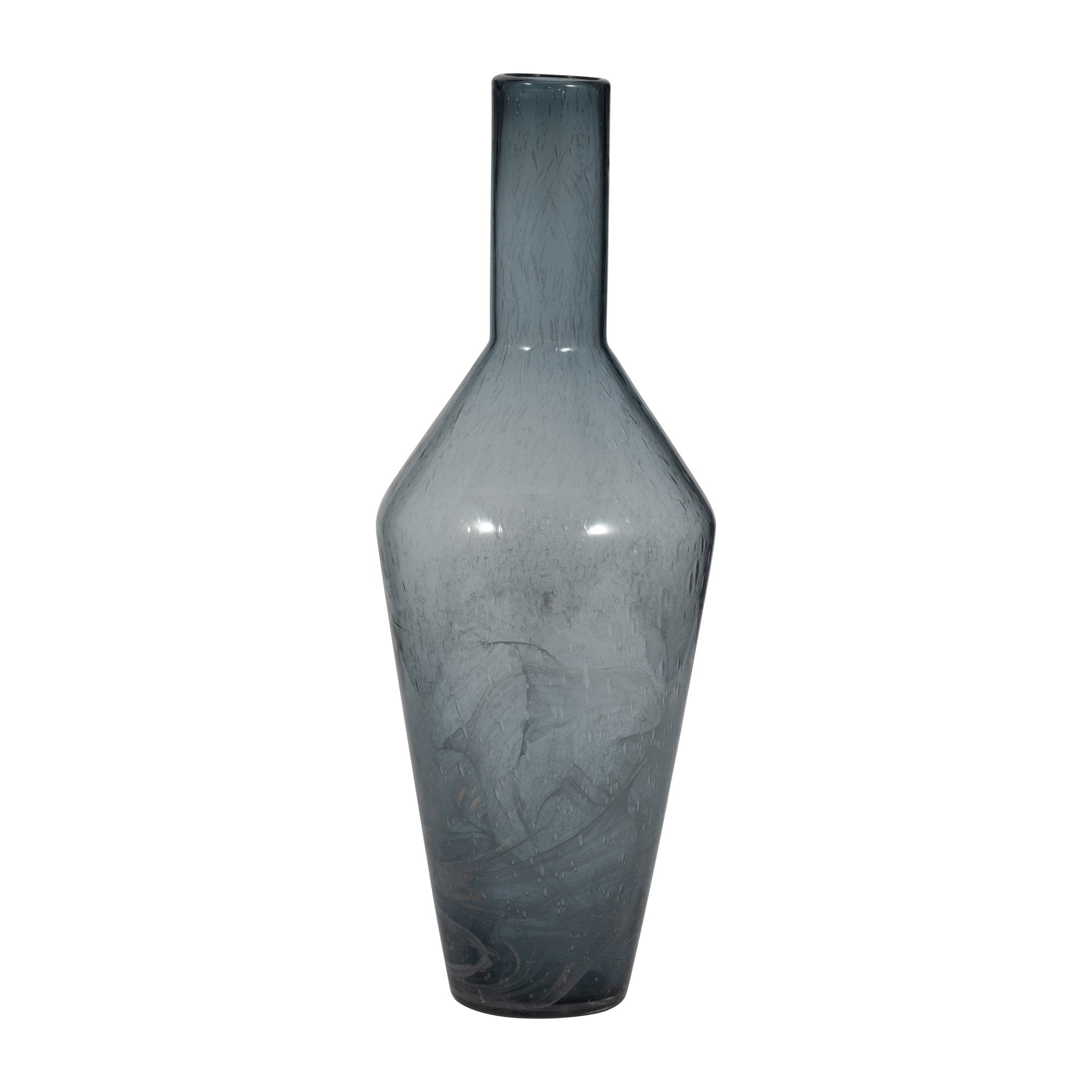 ABIGAIL BLUE SWIRL GLASS VASE Vases and Jars| Sagebrook Home