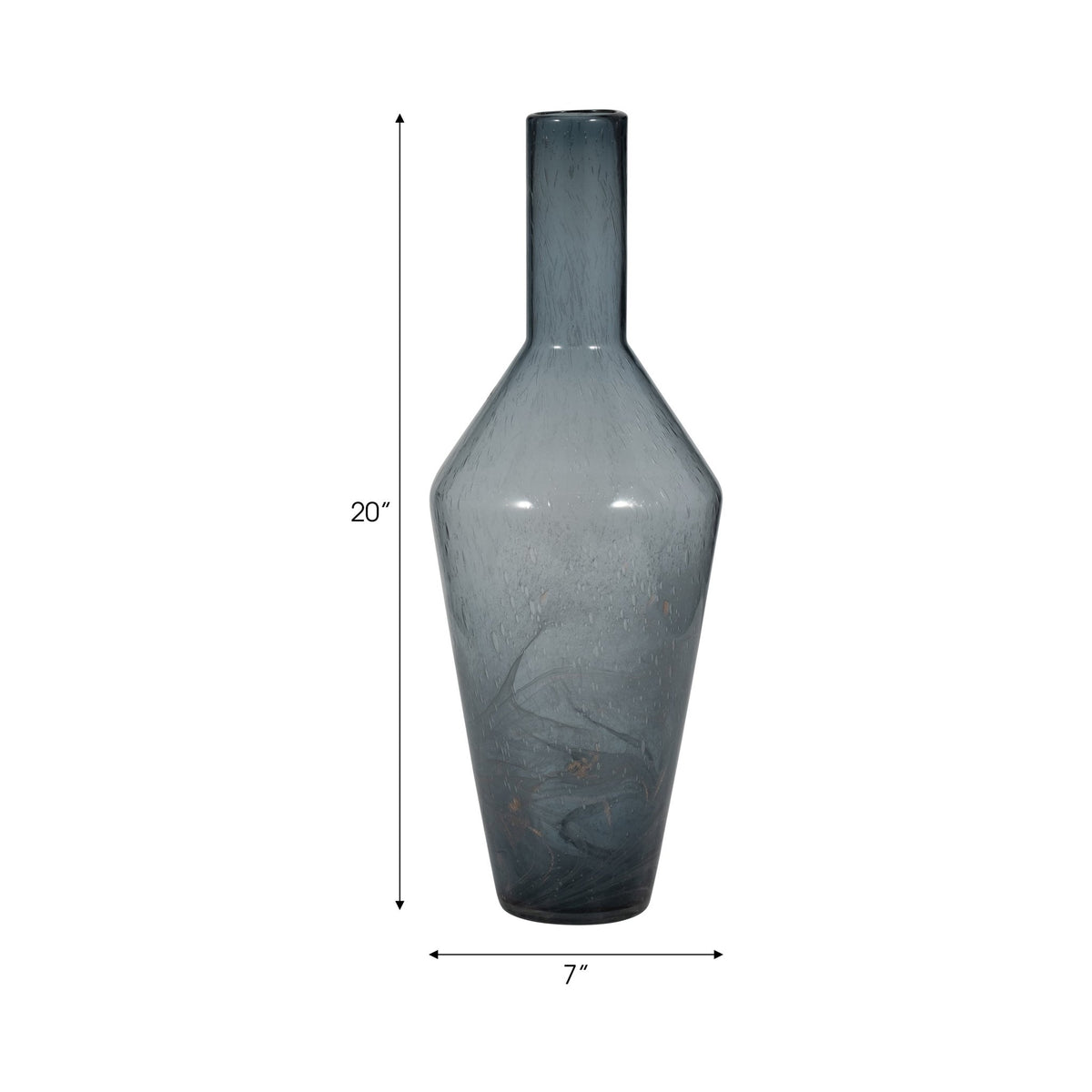 ABIGAIL BLUE SWIRL GLASS VASE Vases and Jars| Sagebrook Home
