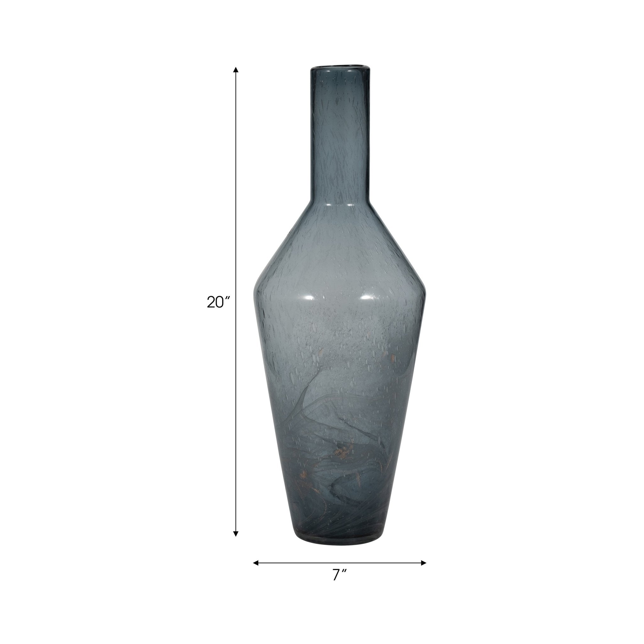 ABIGAIL BLUE SWIRL GLASS VASE Vases and Jars| Sagebrook Home