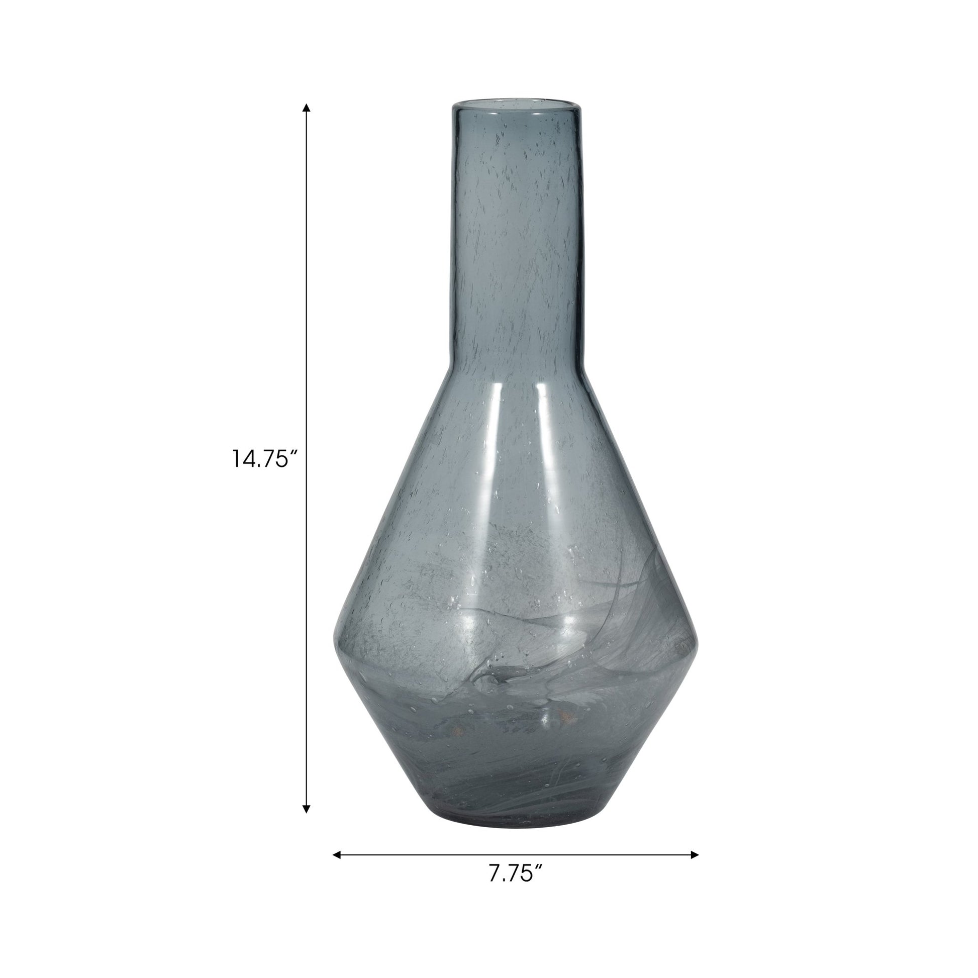 ABIGAIL BLUE SWIRL GLASS VASE Vases and Jars| Sagebrook Home