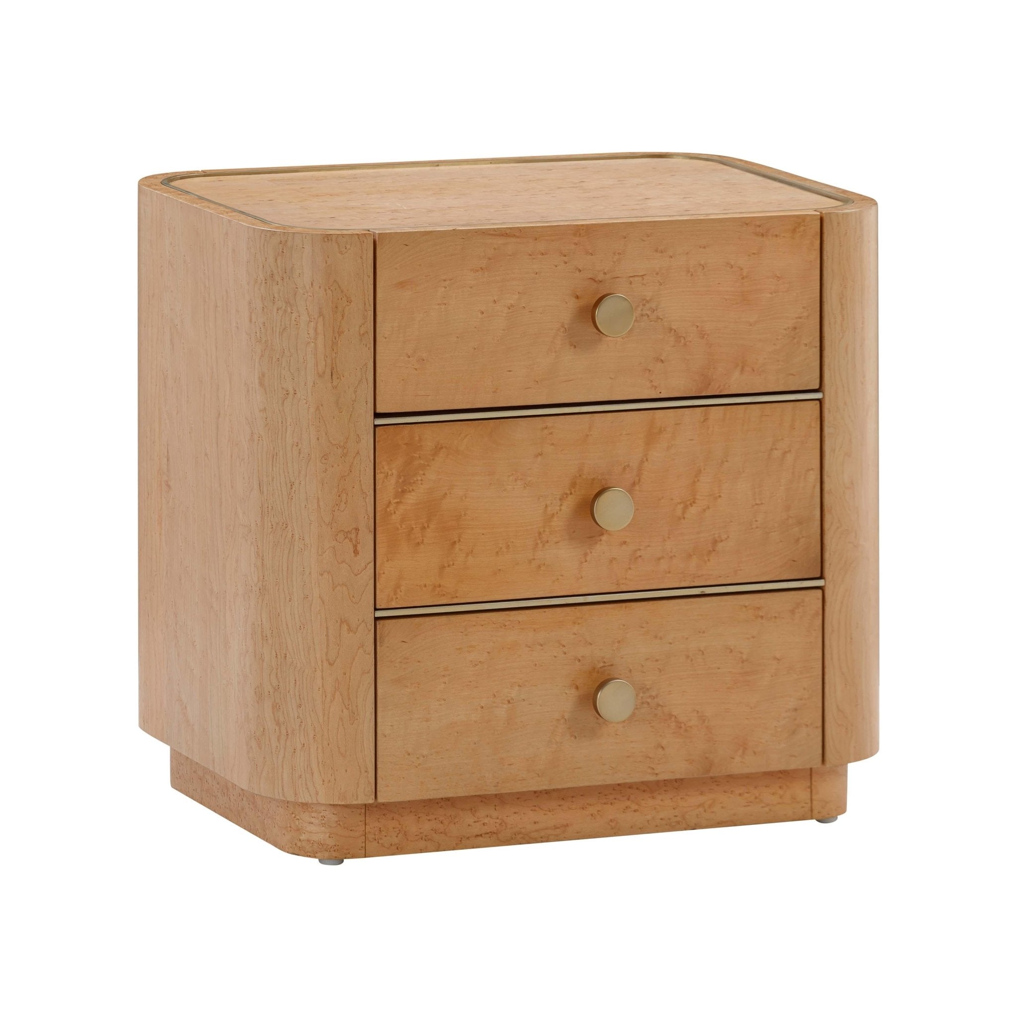 Abigail Natural Birdseye Maple Nightstand Nightstands| TOV