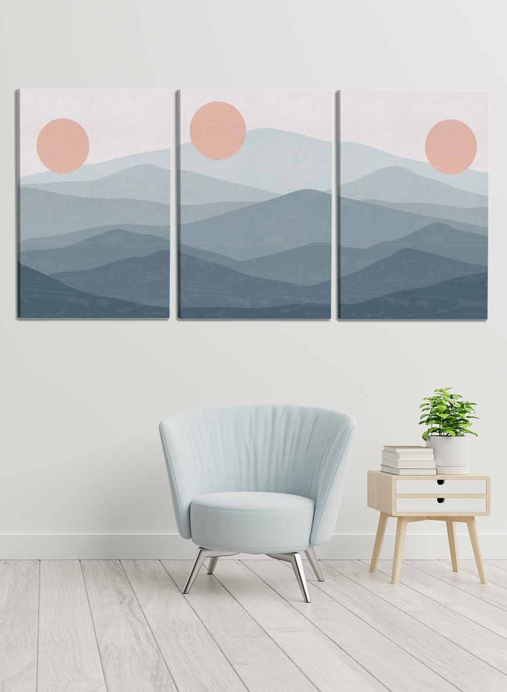 Abstract Aesthetic Boho Paintings(set of 3) Paintings & Pictures| LOWHA