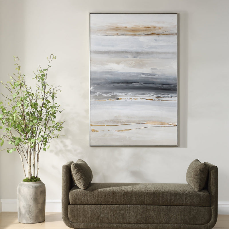 ABSTRACT BEACH Hand Painted Canvas - Al Rugaib Furniture