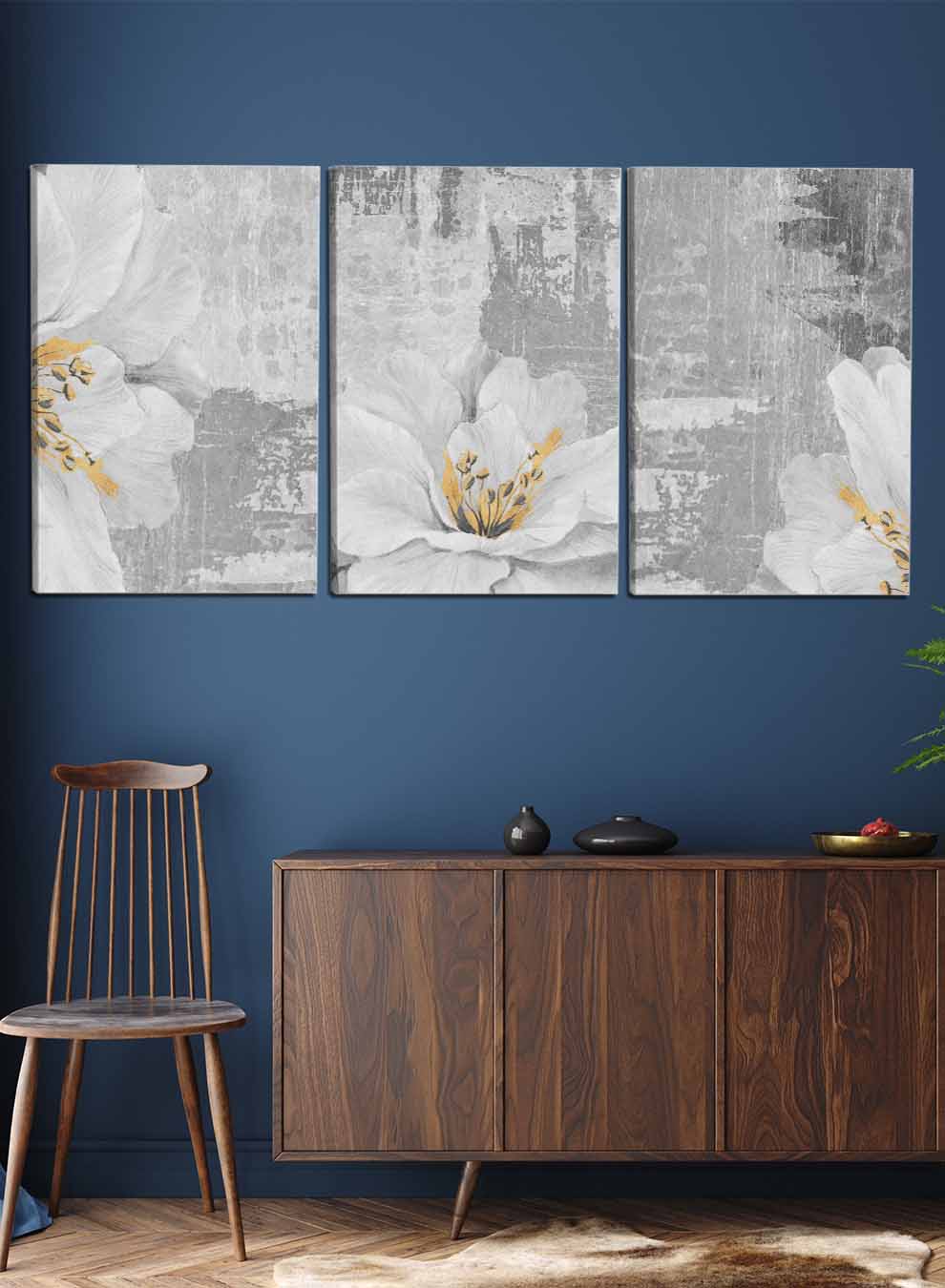 Abstract Flower Paintings(set of 3) Paintings & Pictures| LOWHA