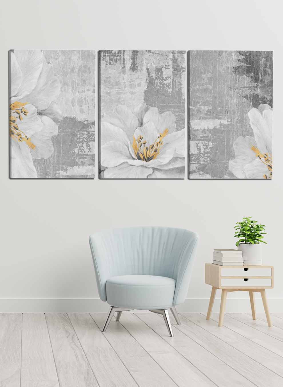 Abstract Flower Paintings(set of 3) Paintings & Pictures| LOWHA