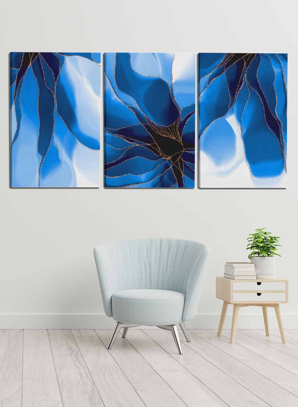 Abstract Fluid Art Watercolor Ink Paintings(set of 3) Paintings & Pictures| LOWHA