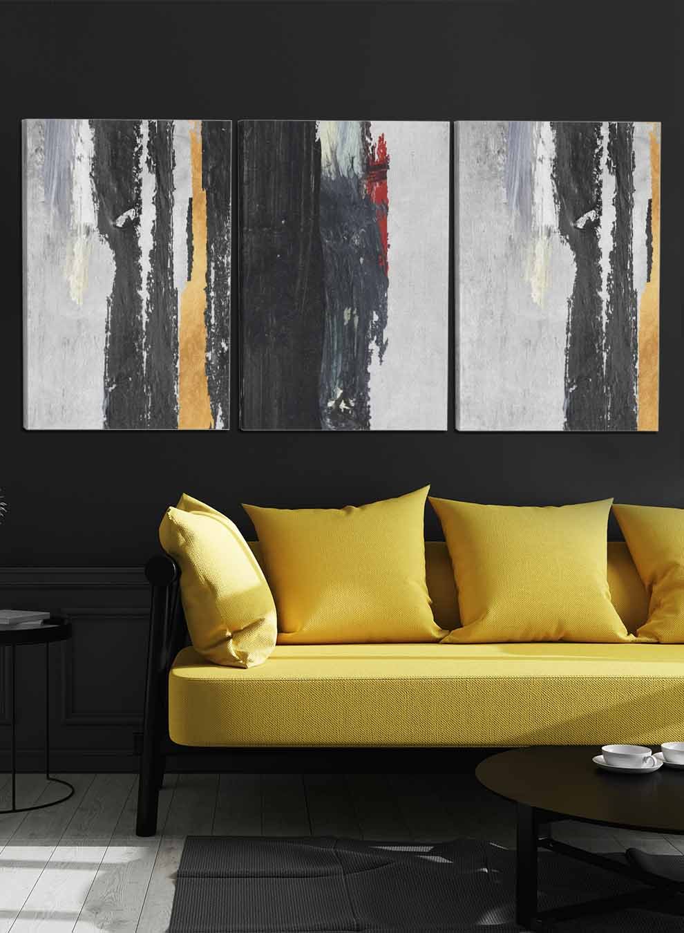 Abstract Hand Paintings(set of 3) Paintings & Pictures| LOWHA