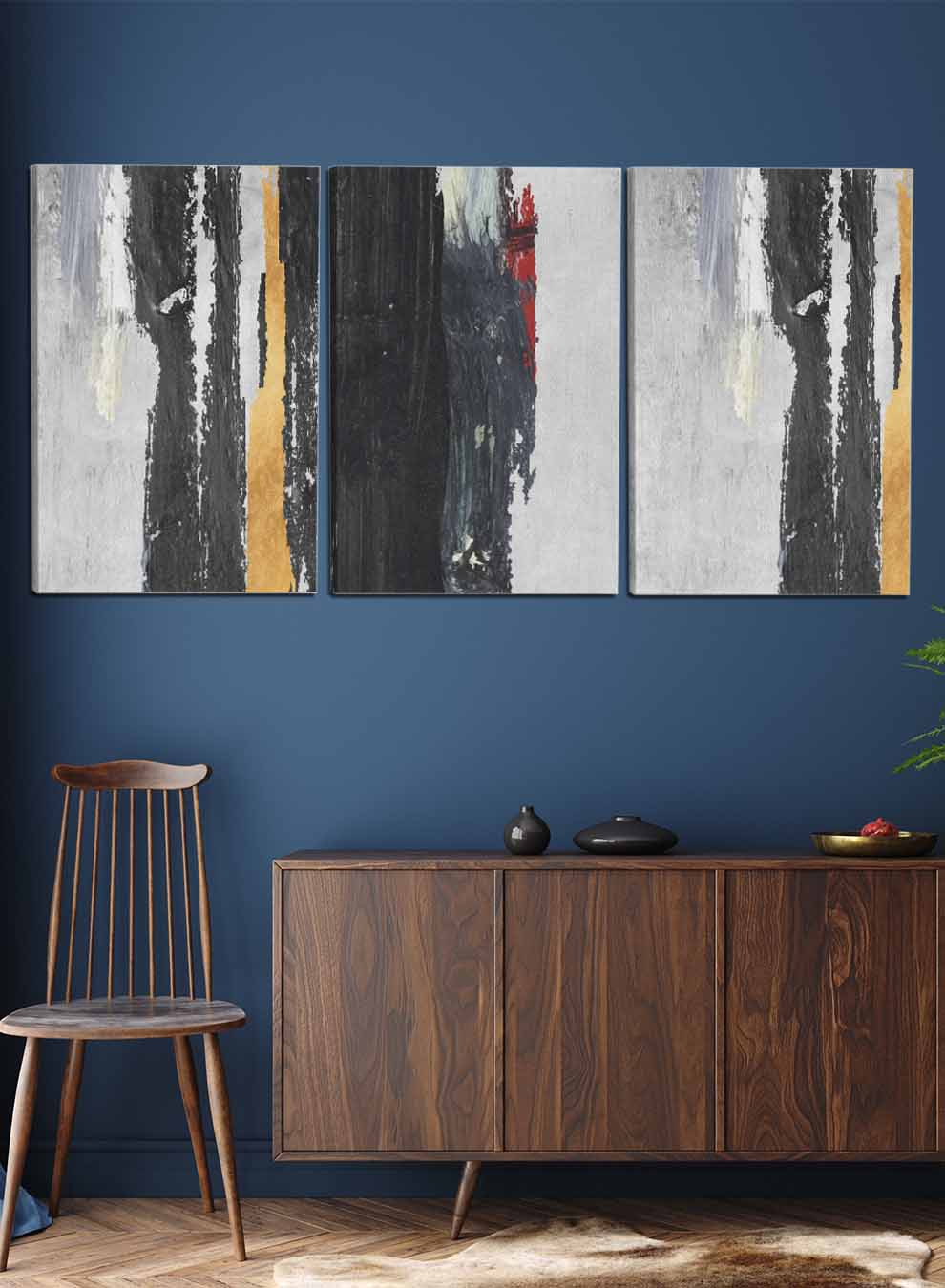 Abstract Hand Paintings(set of 3) Paintings & Pictures| LOWHA