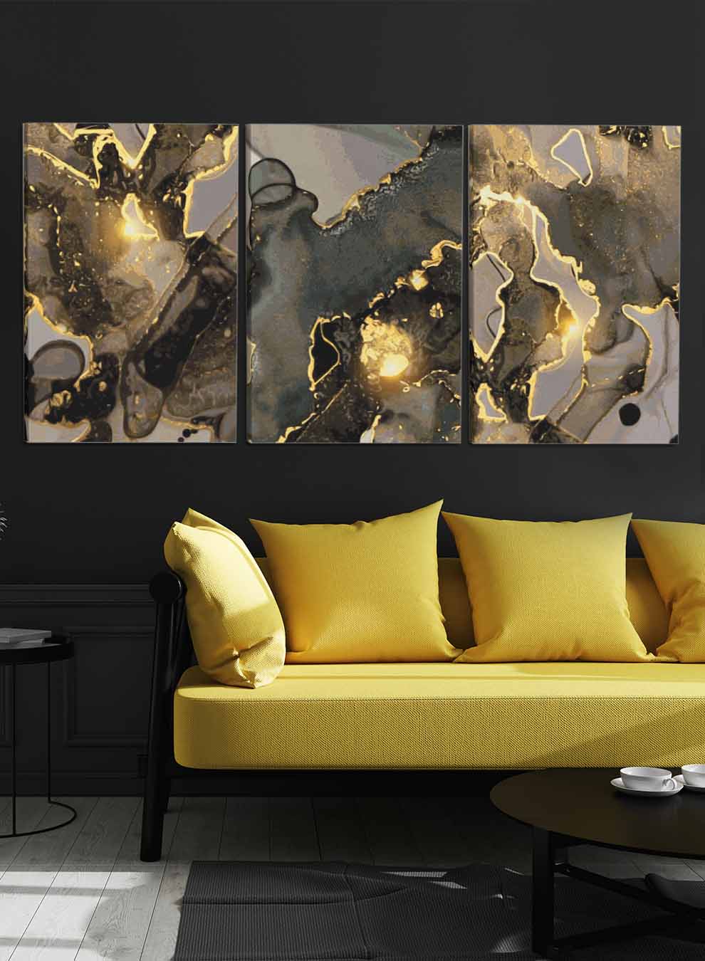 Abstract Marble Glow Paintings(set of 3) Paintings & Pictures| LOWHA