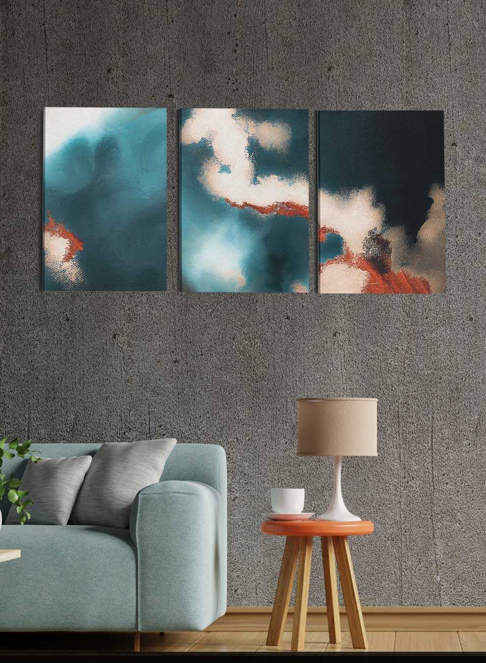 Abstract Metope Murals Paintings(set of 3) Paintings & Pictures| LOWHA