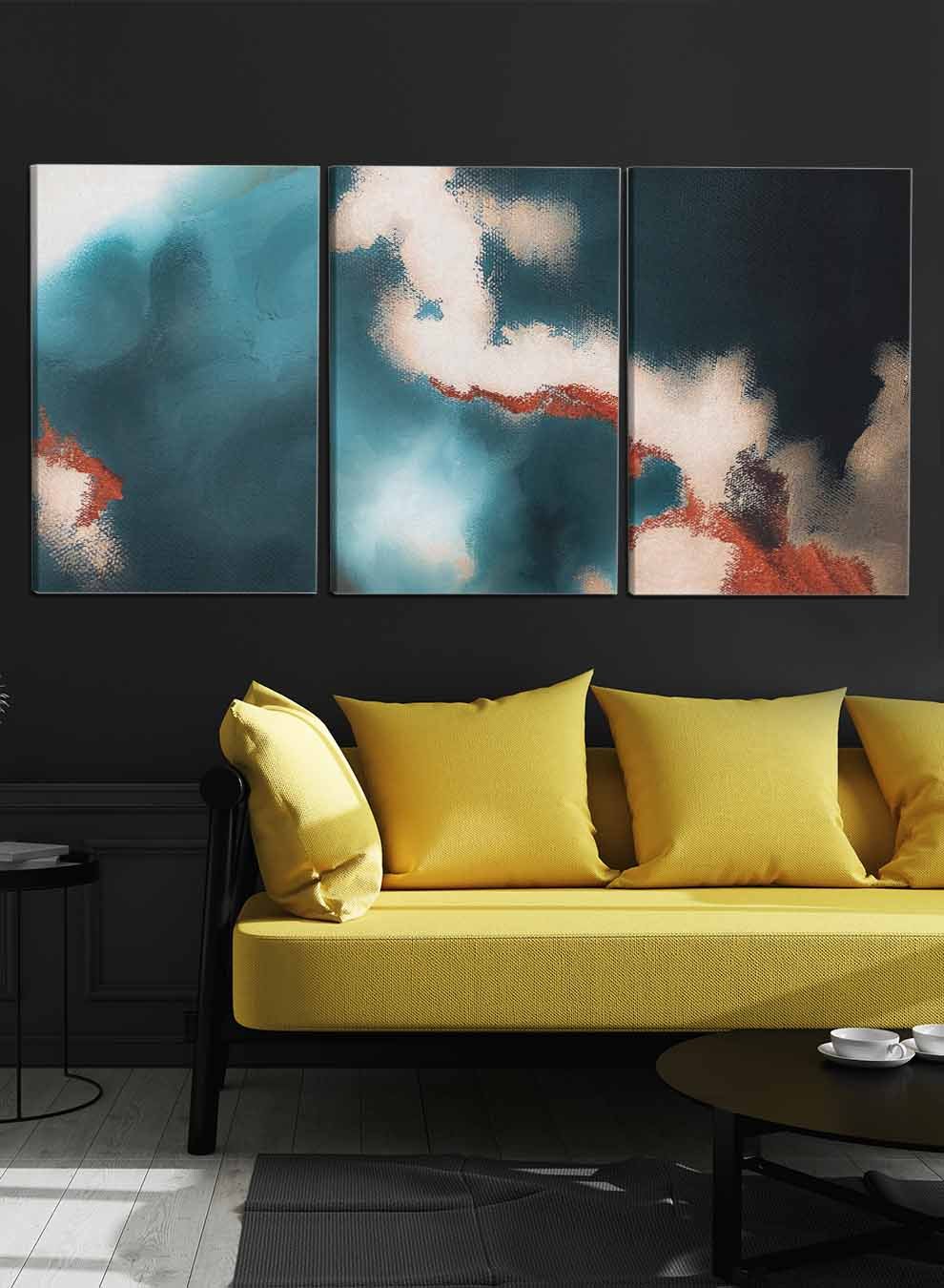 Abstract Metope Murals Paintings(set of 3) Paintings & Pictures| LOWHA