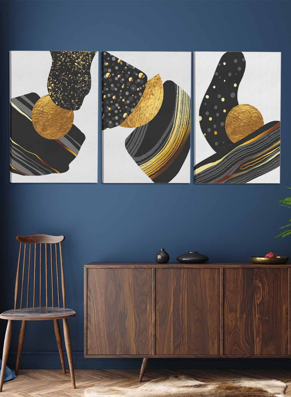 Abstract Moon Paintings(set of 3) Paintings & Pictures| LOWHA