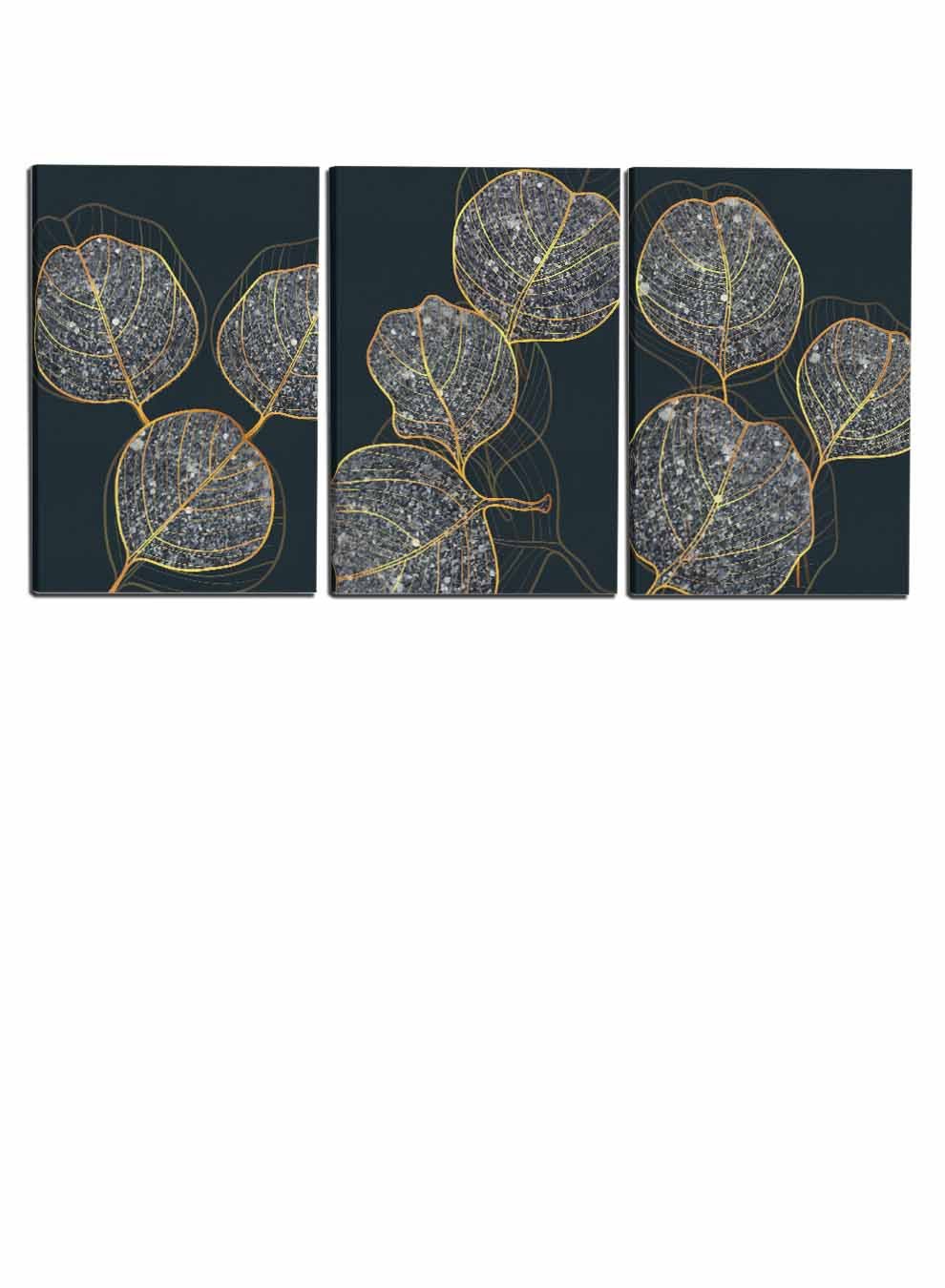 Abstract Shiny Tropical Leaves Paintings(set of 3) Paintings & Pictures| LOWHA
