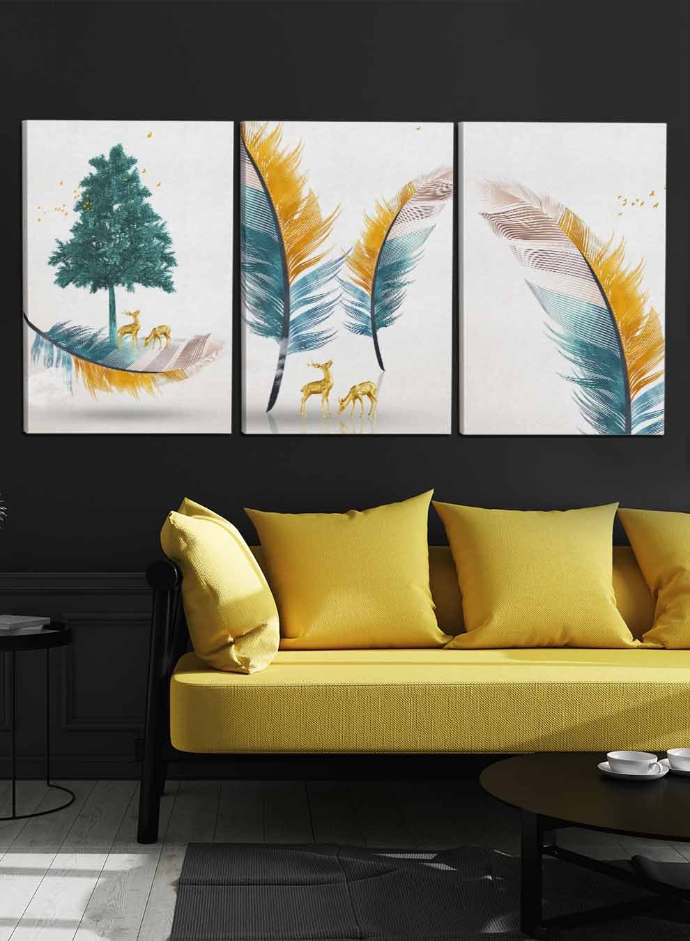 Abstract Tree Paintings(set of 3) Paintings & Pictures| LOWHA