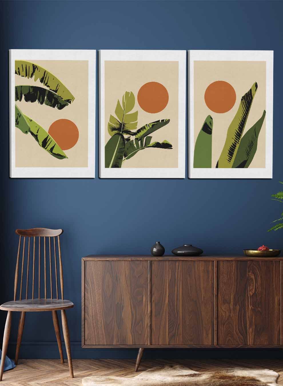Abstract Tropical Plant Paintings(set of 3) Paintings & Pictures| LOWHA