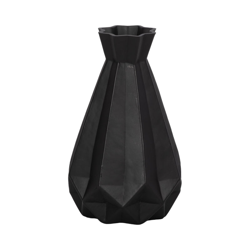 GLASS, 9H CLASSIC VASE, BLACK