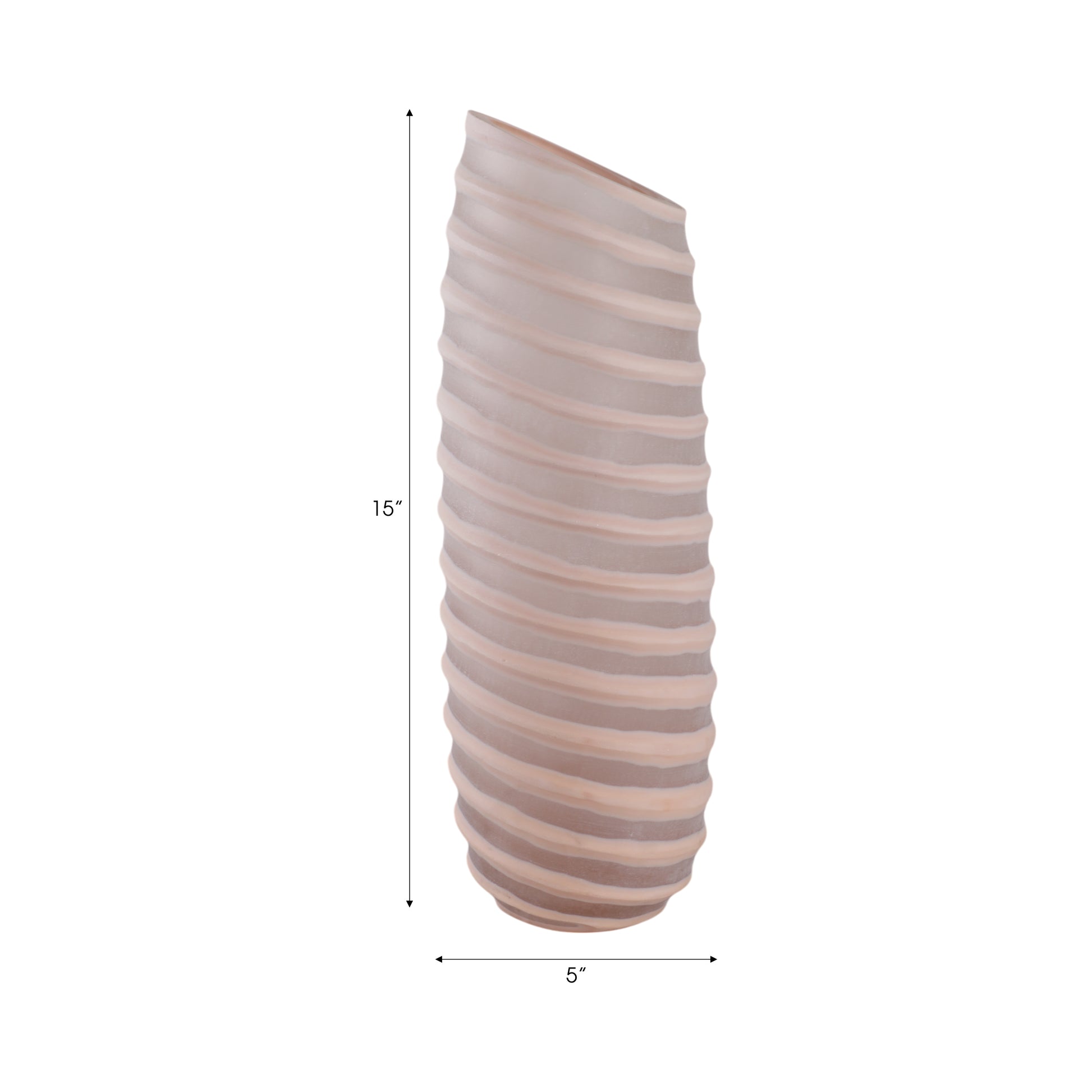 الفاز ذات النقش الزجاجي ويسترلي، عاجي Westerly Carved Glass Vase, Ivory