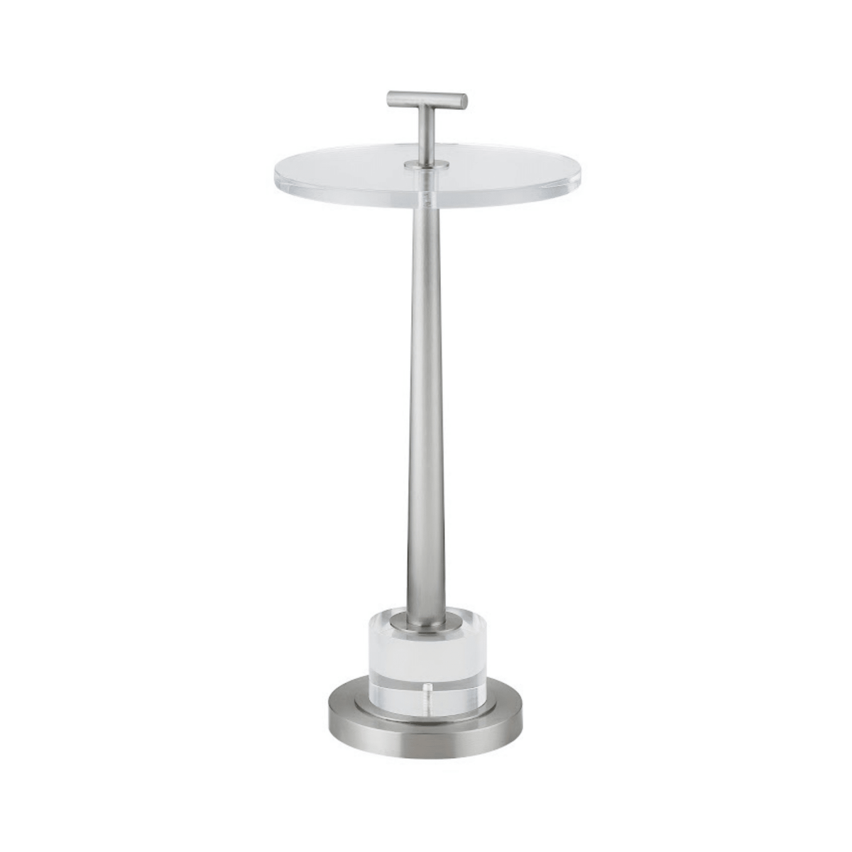 Acrylic End Table Matte - Silver