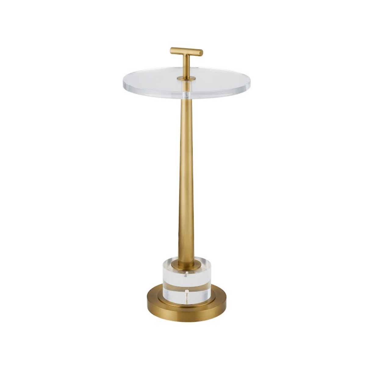 Acrylic End Table Matte - Silver