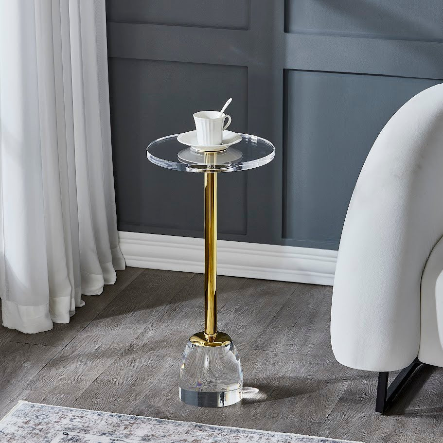 Acrylic Round Side Table End Tables| Roots Furniture
