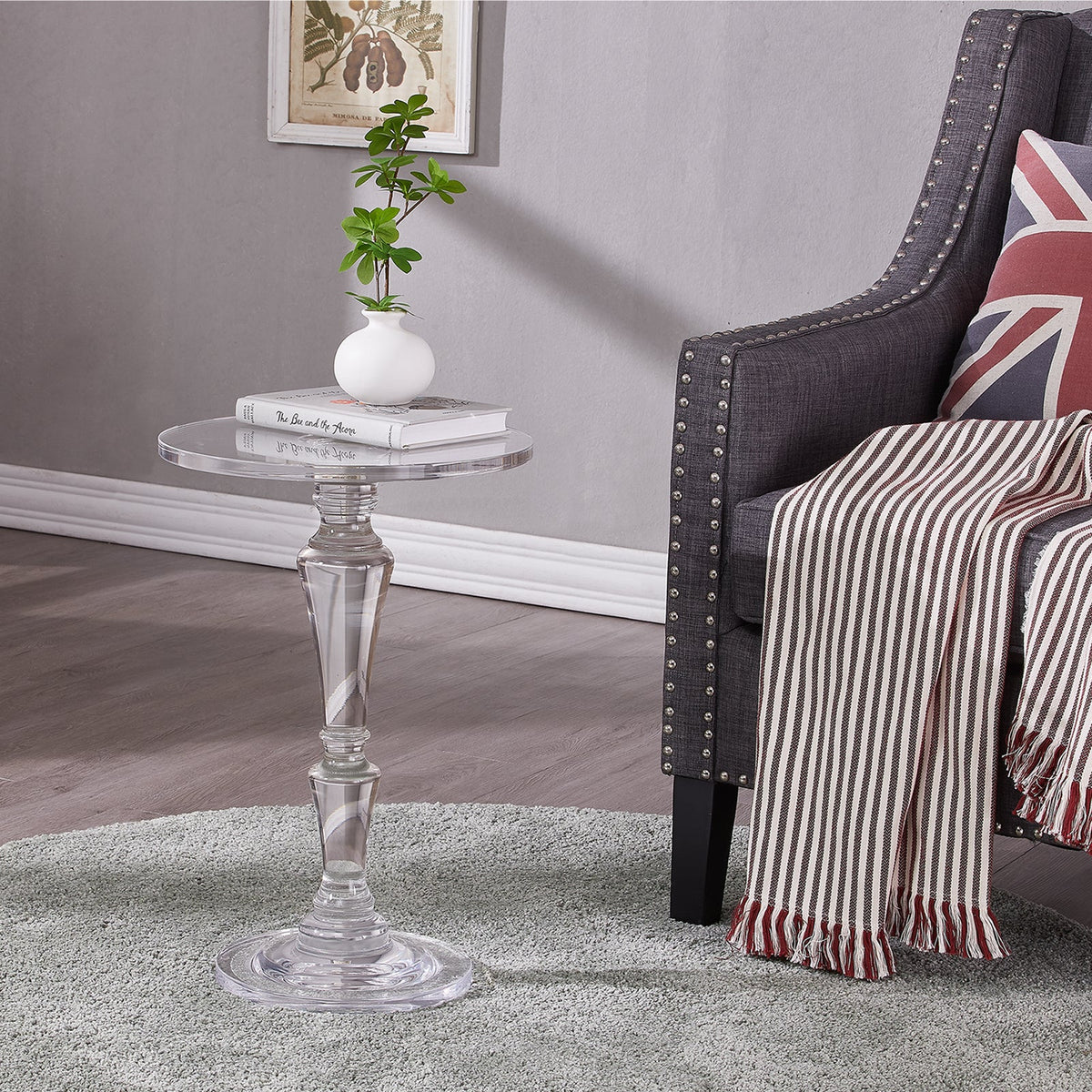 Acrylic side table YM-F0864 Accent & End Tables| Roots Furniture