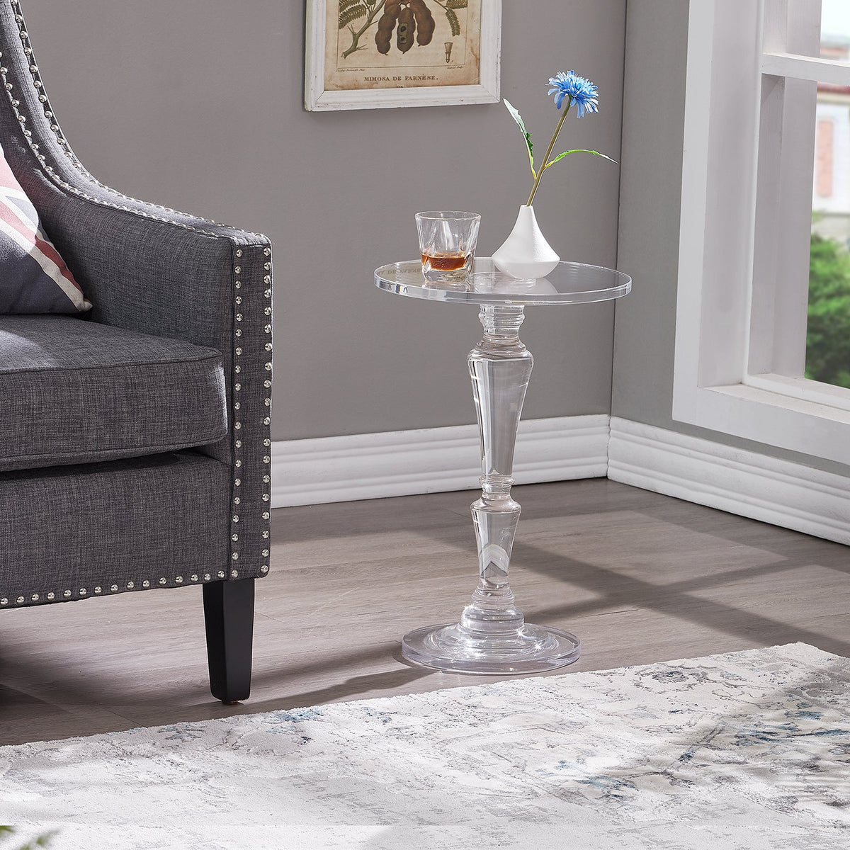 Acrylic side table YM-F0864 Accent & End Tables| Roots Furniture