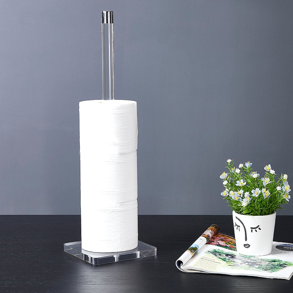 Acrylic Toilet Paper Storage Tower Table Decors| Roots Furniture