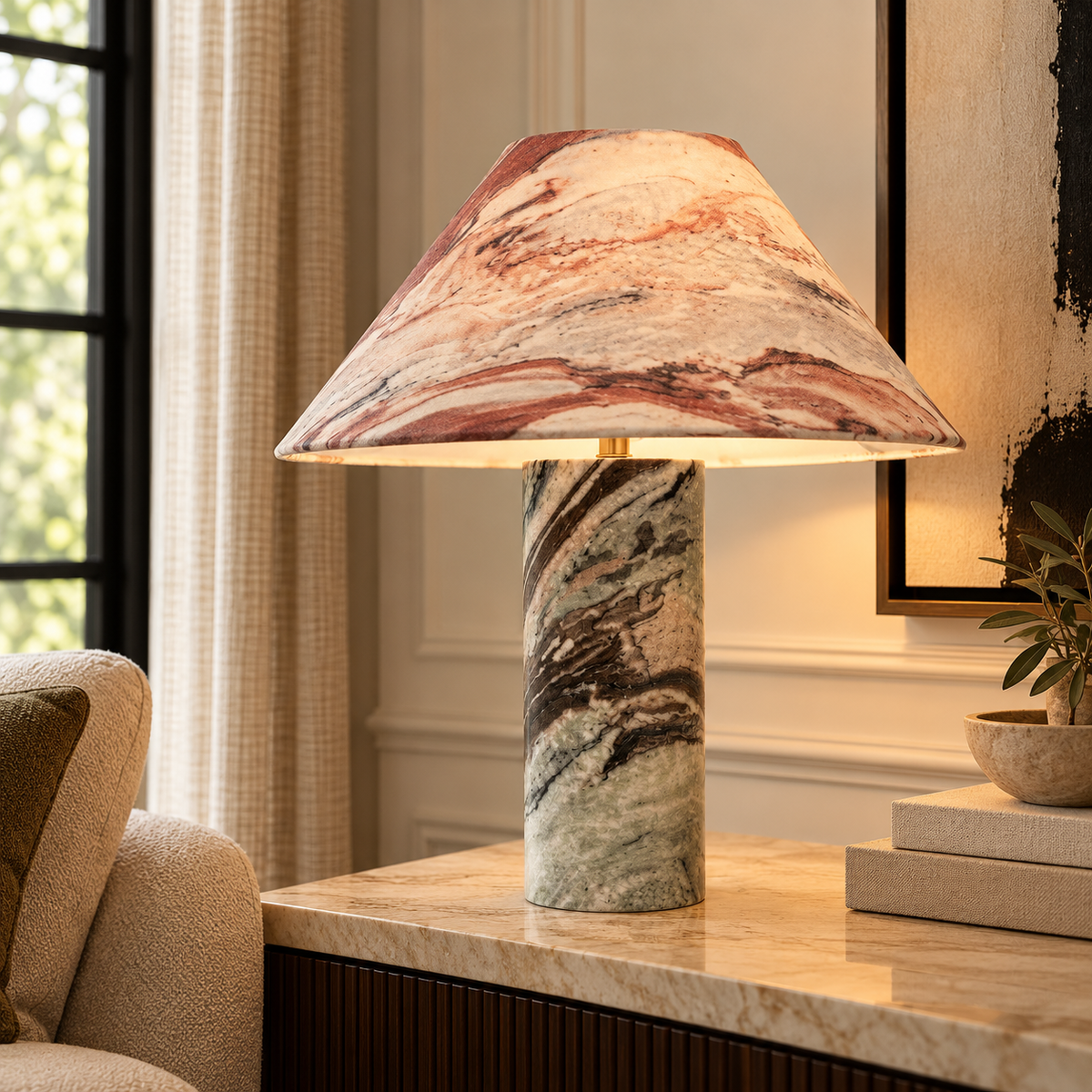 MARBLE TABLE LAMP