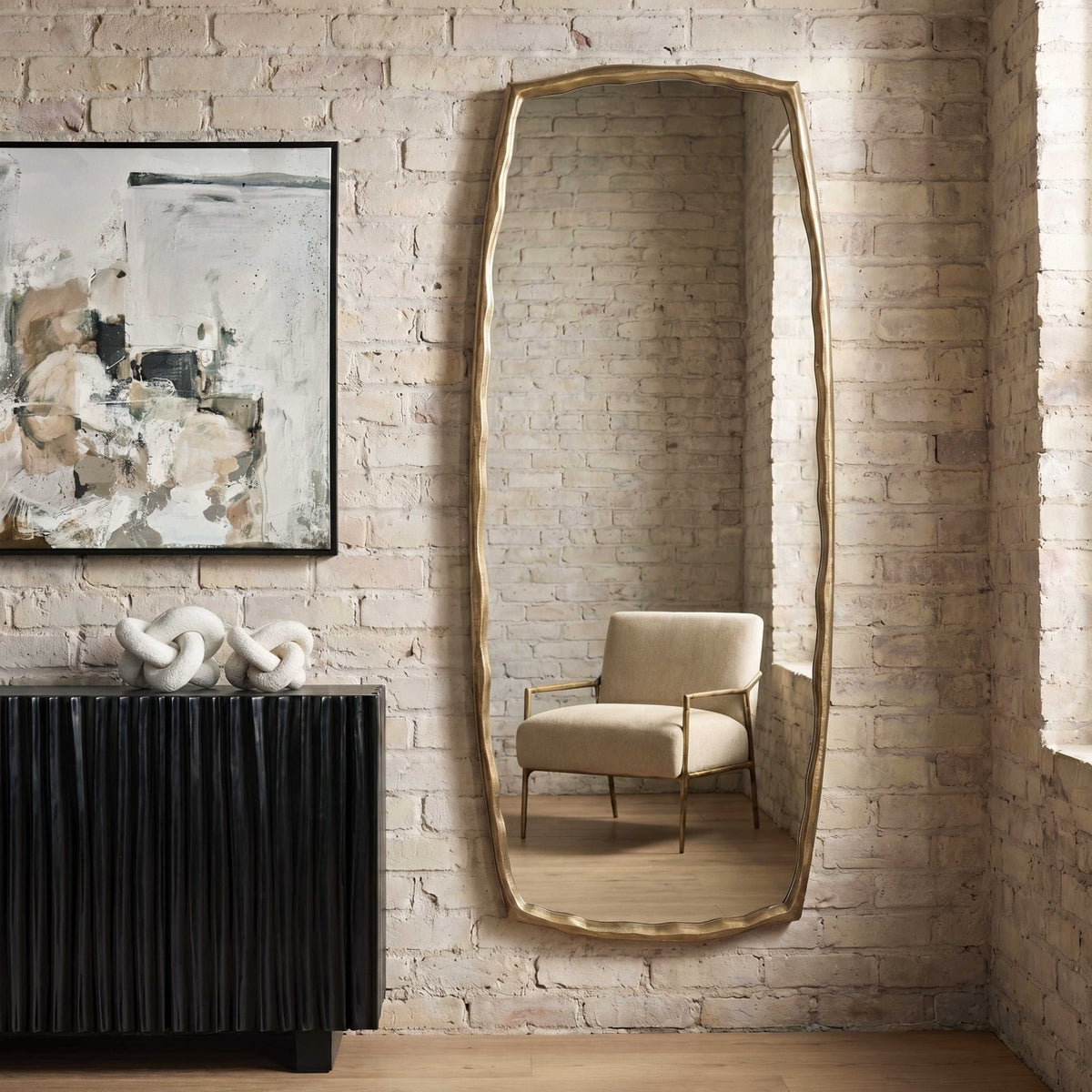 Adair Antique Brass Tall Mirror Mirrors| Uttermost