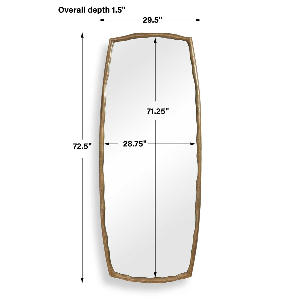 Adair Antique Brass Tall Mirror Mirrors| Uttermost