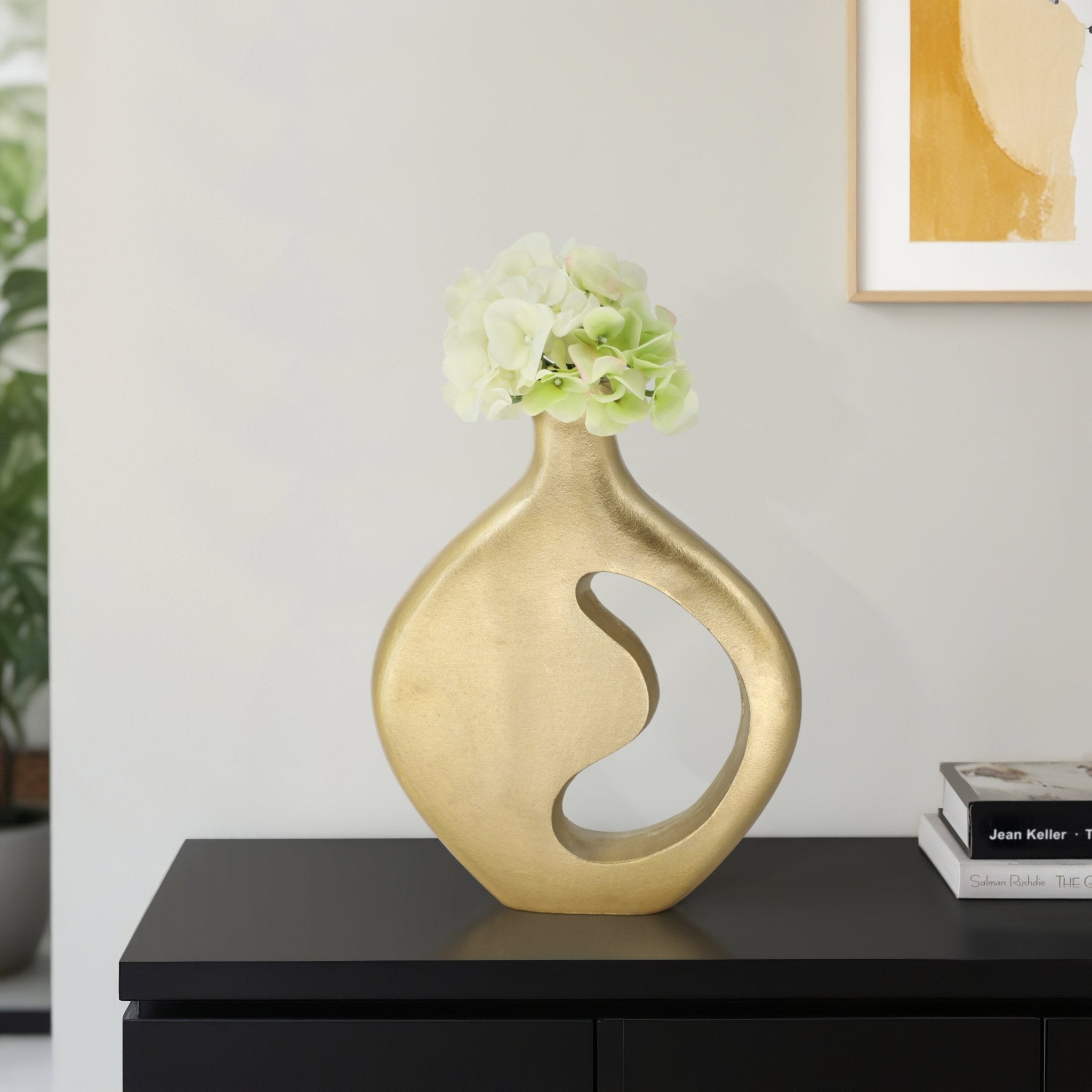 Adair Champagne Metal Vase Vases and Jars| Sagebrook Home