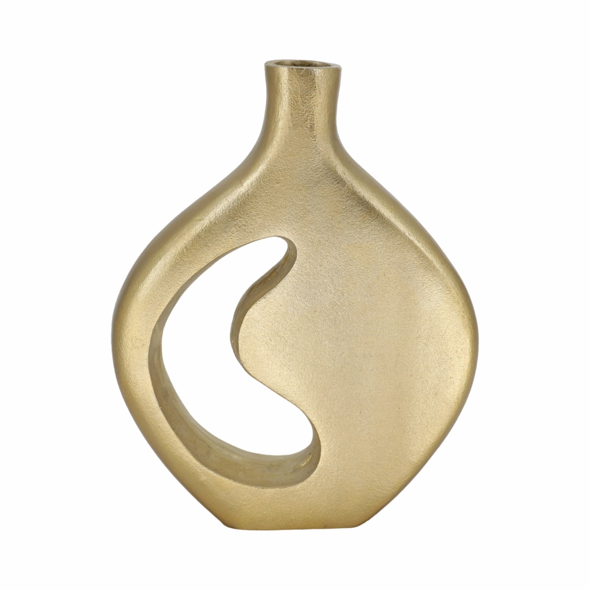 Adair Champagne Metal Vase Vases and Jars| Sagebrook Home