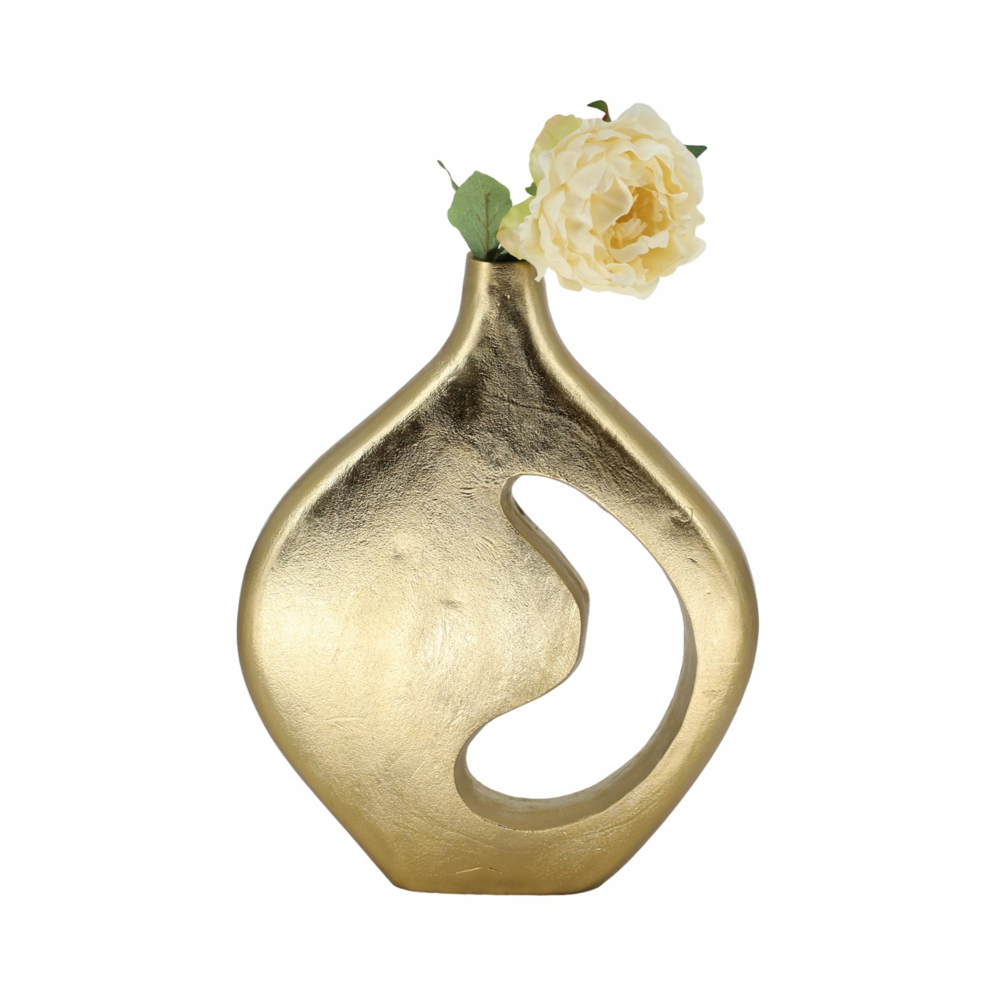 Adair Champagne Metal Vase Vases and Jars| Sagebrook Home