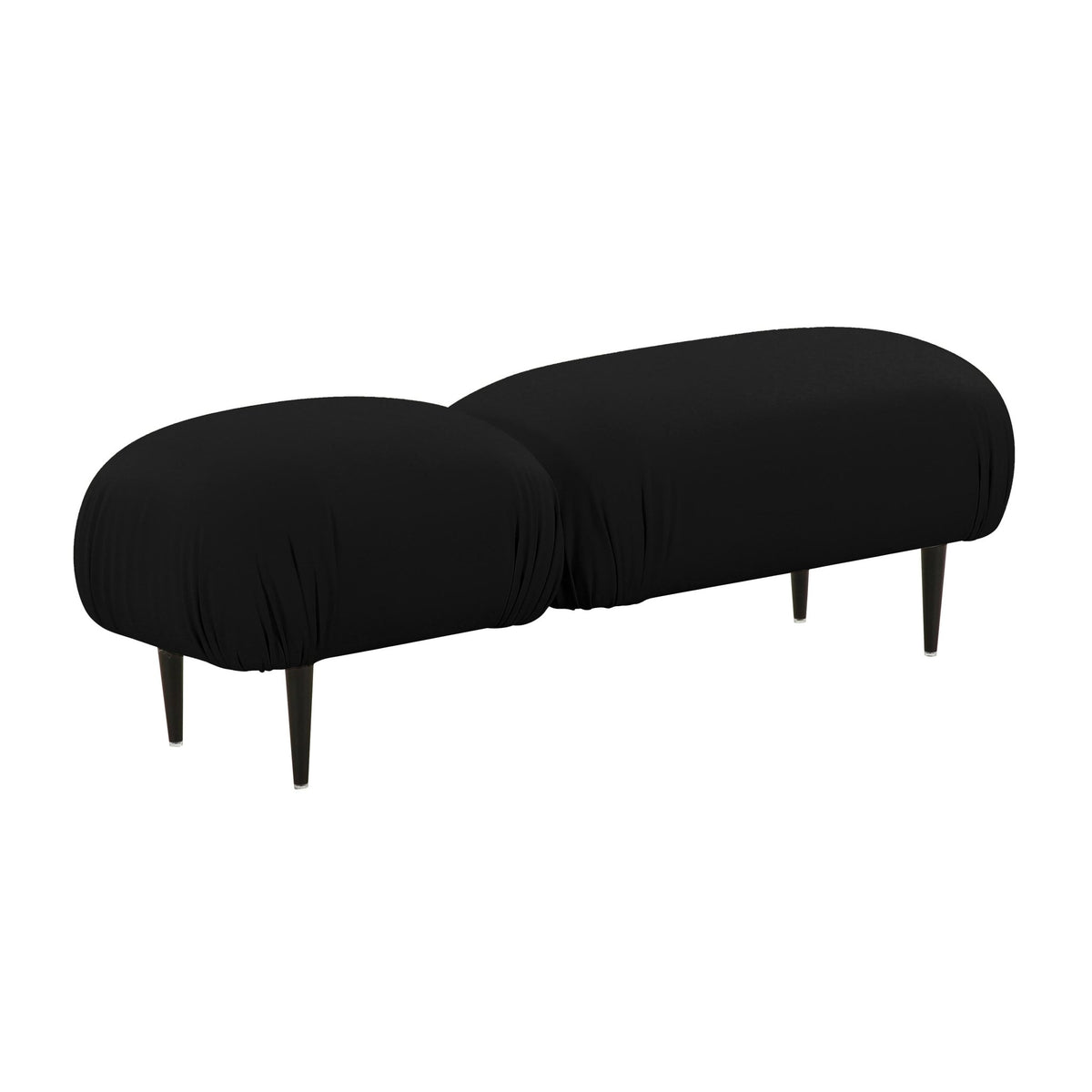 Adalynn Black Vegan Leather Bench Benches| TOV
