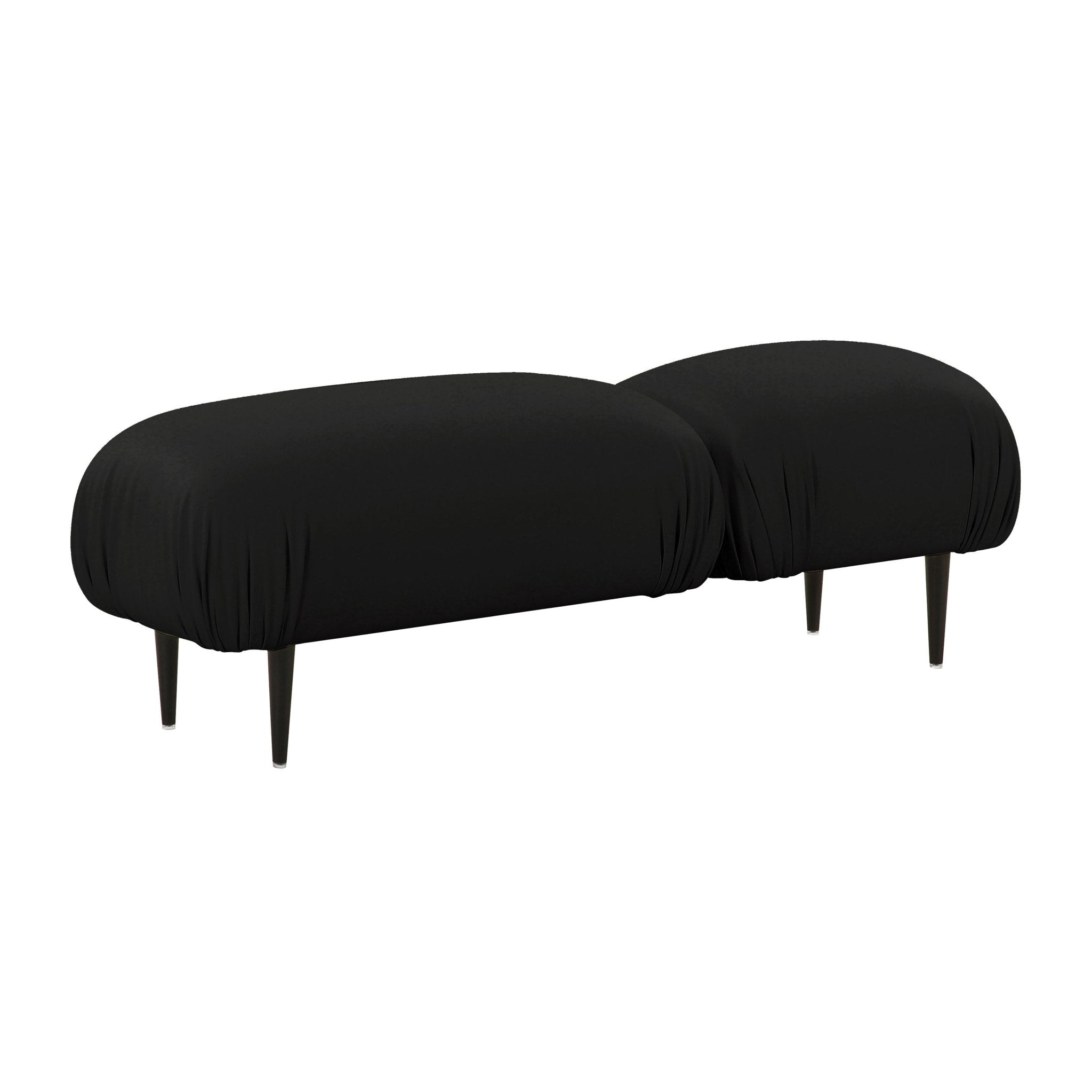 Adalynn Black Vegan Leather Bench Benches| TOV