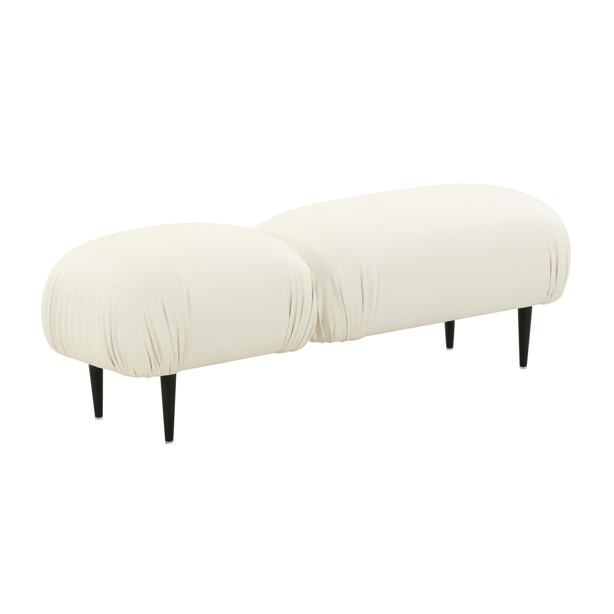 Adalynn White Vegan Leather Bench Benches| TOV