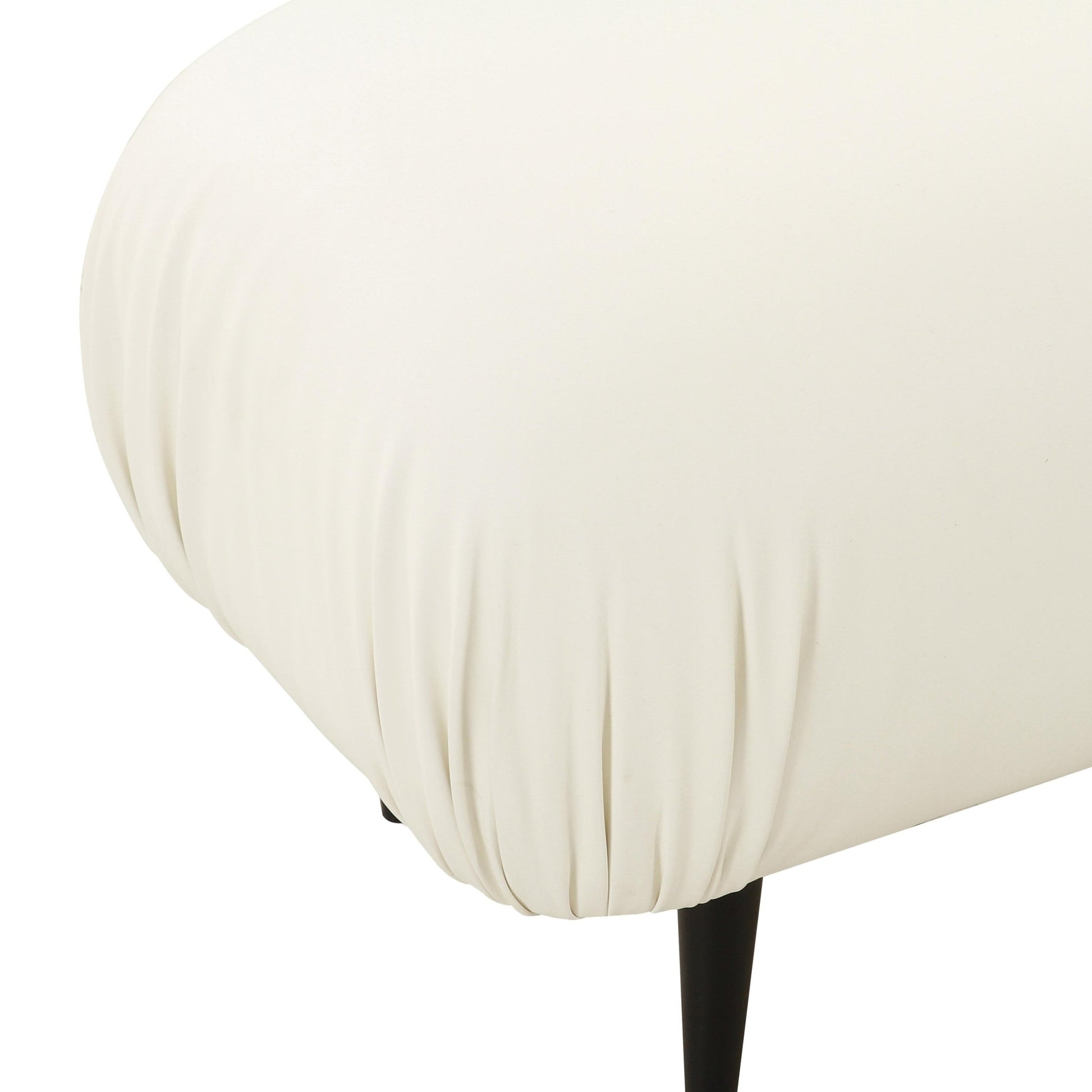 Adalynn White Vegan Leather Bench Benches| TOV
