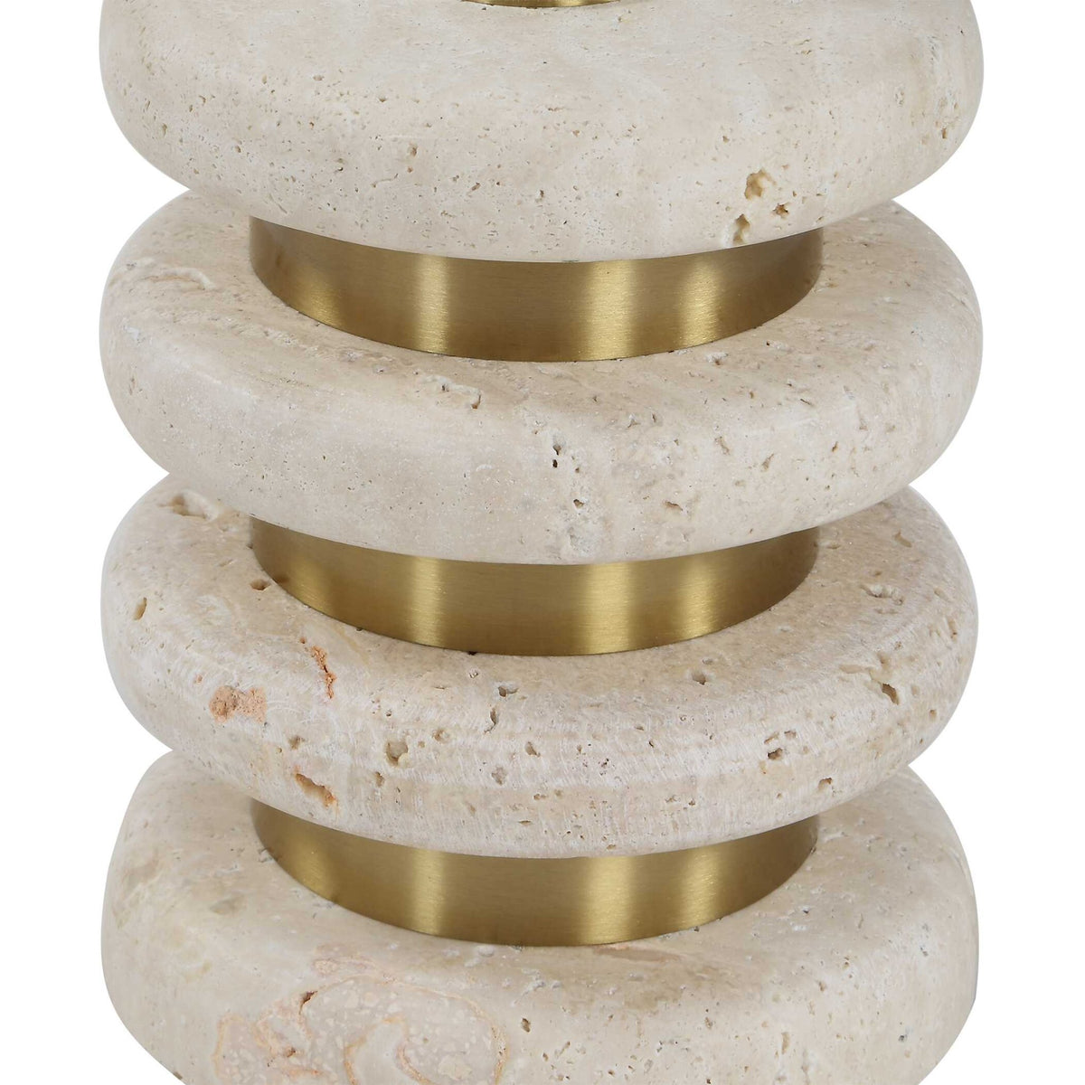 Adames Travertine Drink Table Accent & End Tables| Uttermost