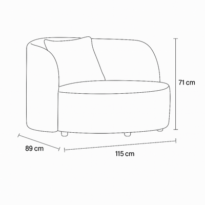 كرسي دانا بلون البيج والخردل