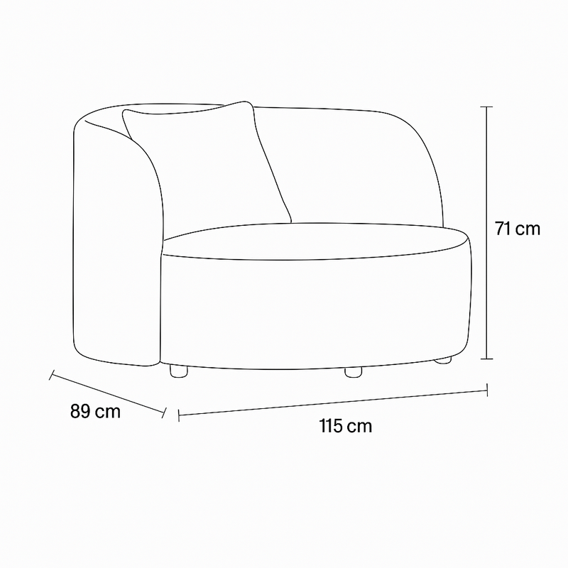 كرسي دانا بلون البيج والخردل