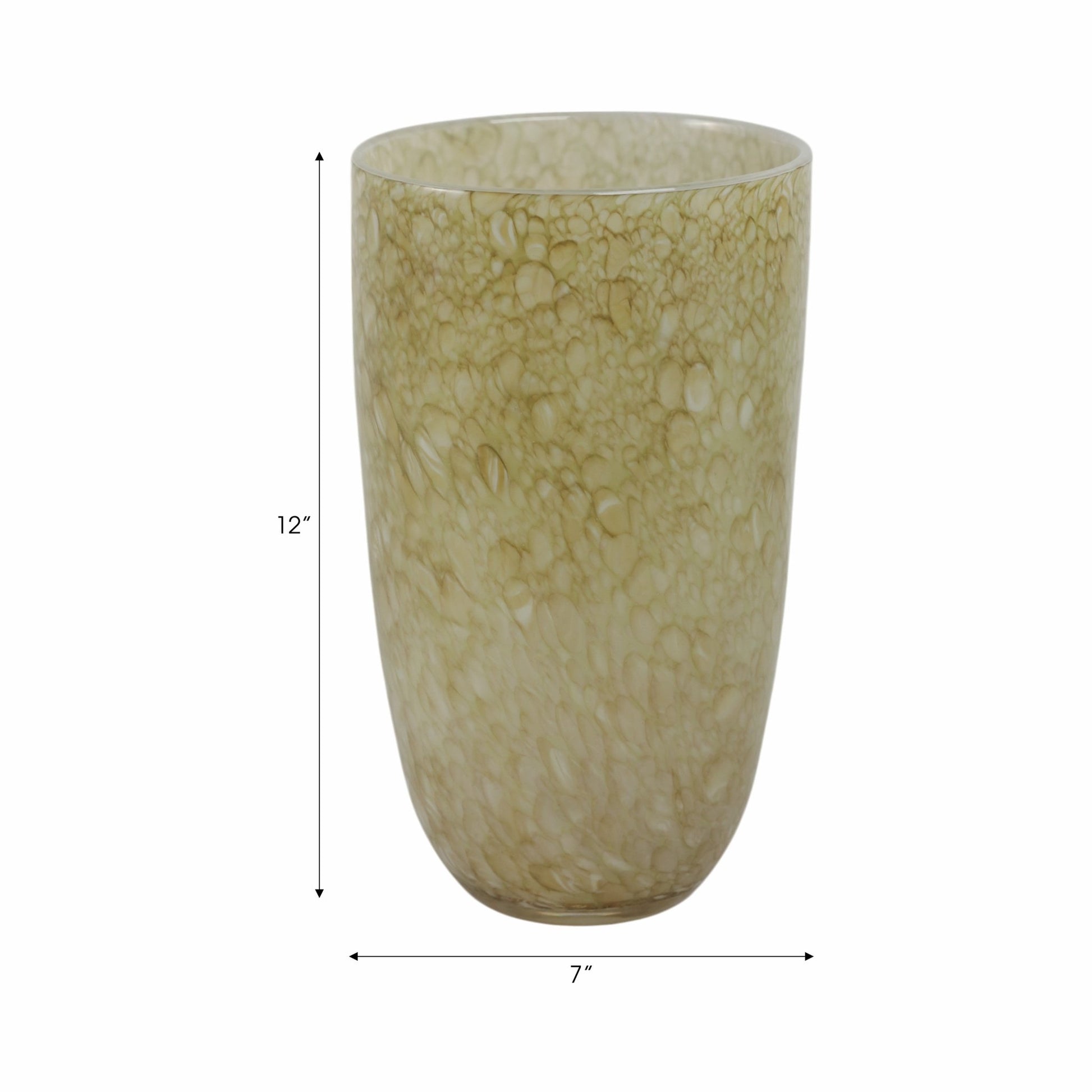 ADDIS&DURBAN GREEN/CREAM GLASS VASE Vases and Jars| Sagebrook Home