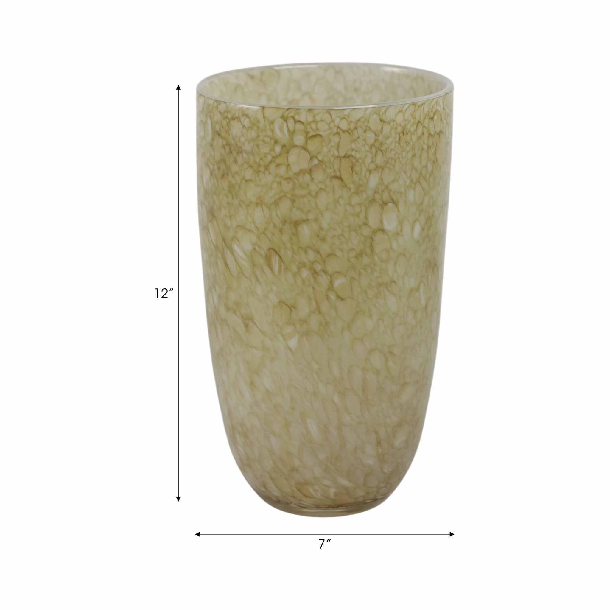 ADDIS&DURBAN GREEN/CREAM GLASS VASE Vases and Jars| Sagebrook Home