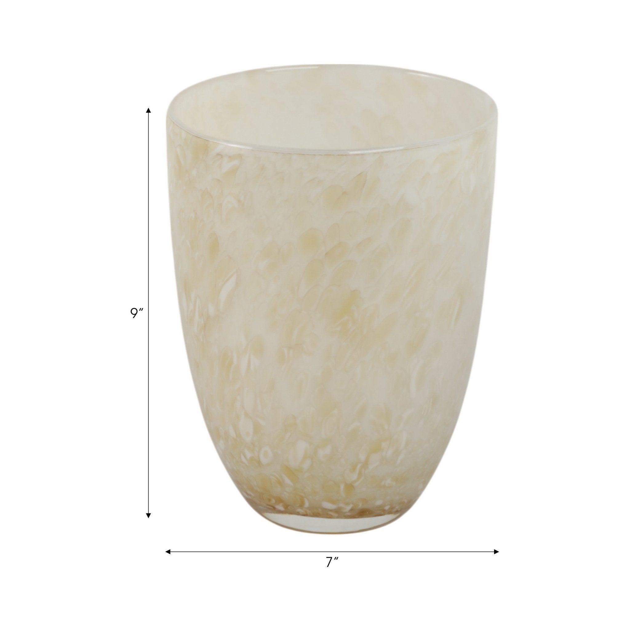 ADDIS&DURBAN GREEN/CREAM GLASS VASE Vases and Jars| Sagebrook Home