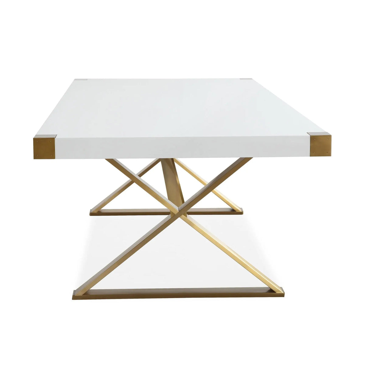 Adeline White Lacquer Dining Table Dining Tables| TOV