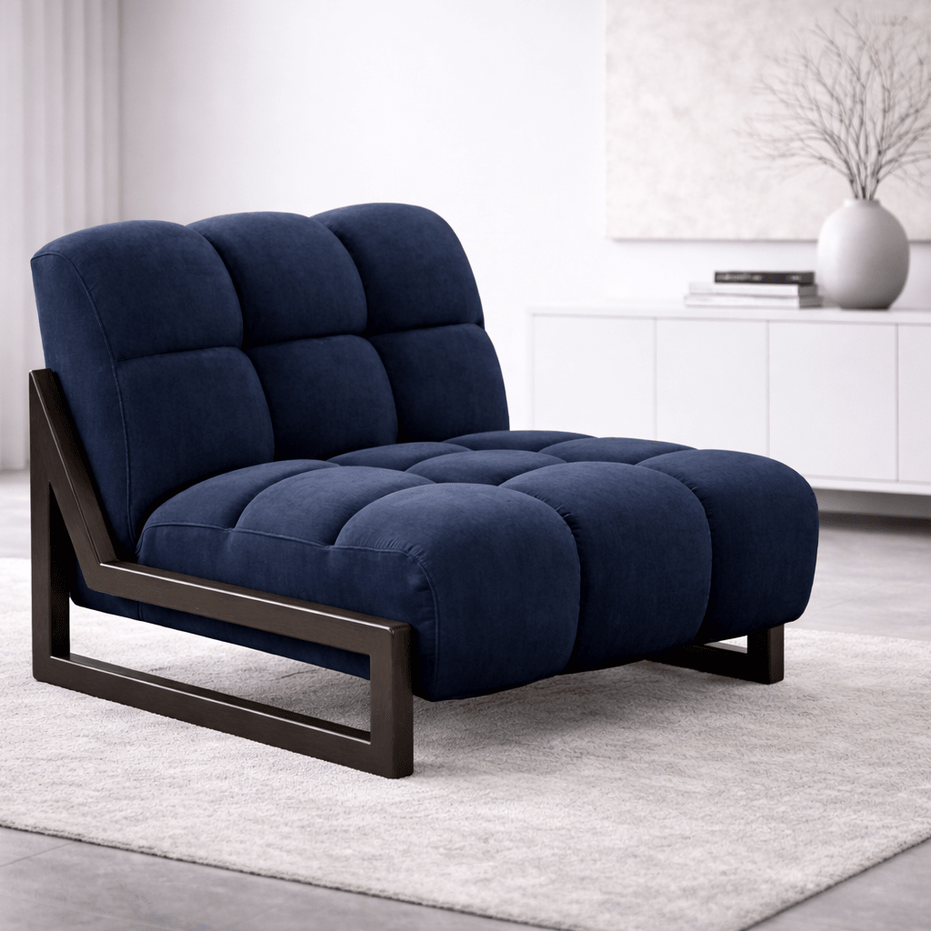 Admiral Navy Accent chair - Wooden frame Chairs| Roots furniture