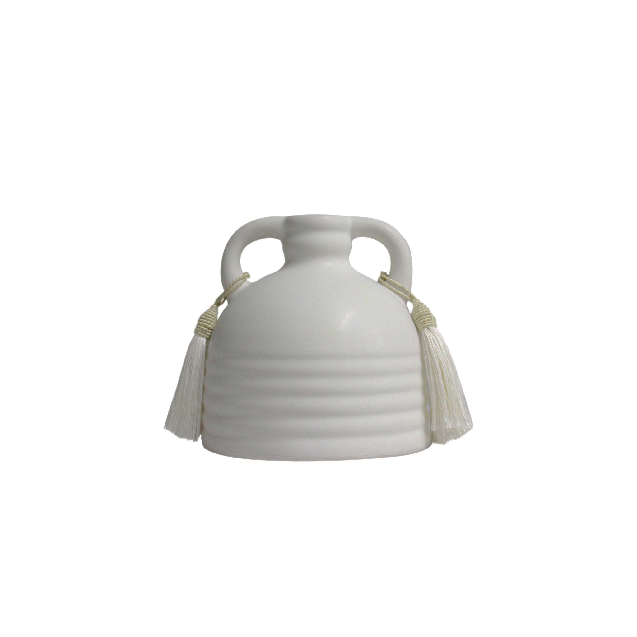 Adonis White Ceramic Vase Vases and Jars| TOV