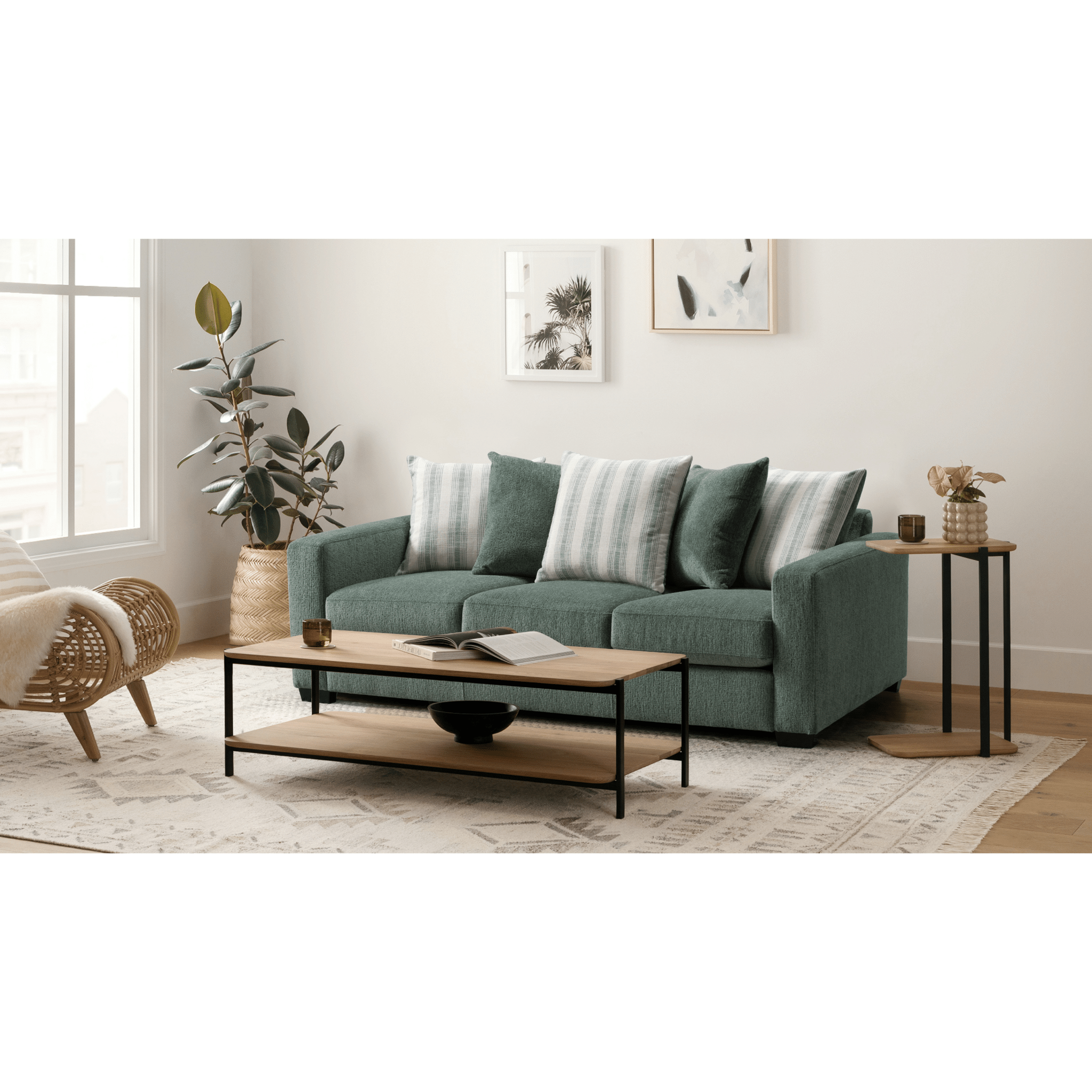 Adrian Green Sofa Set Living Room Sets| Roots Furniture