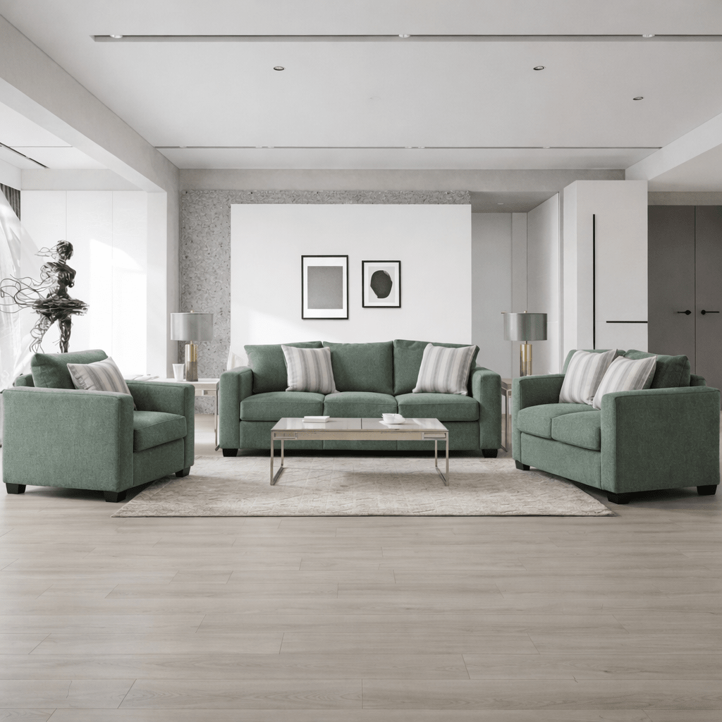 Adrian Green Sofa Set Living Room Sets| Roots Furniture